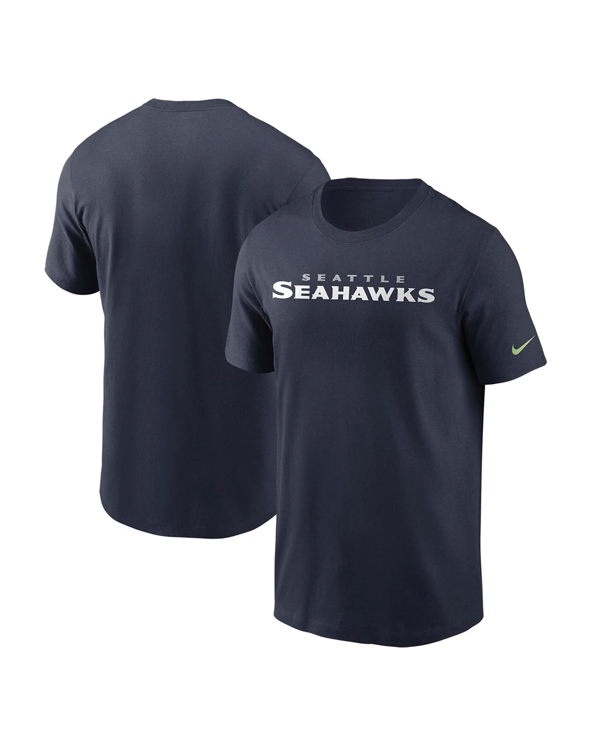 Men's College Navy Seattle Seahawks Team Wordmark T-shirt