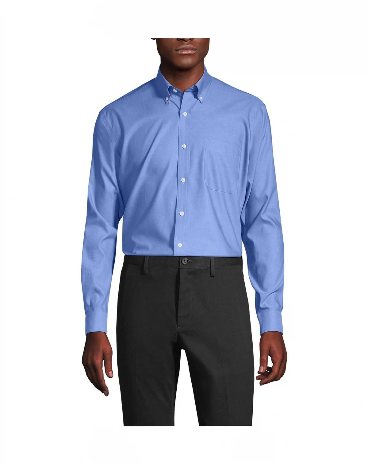 Big & Tall No Iron Supima Cotton Pinpoint Buttondown Collar Dress Shirt