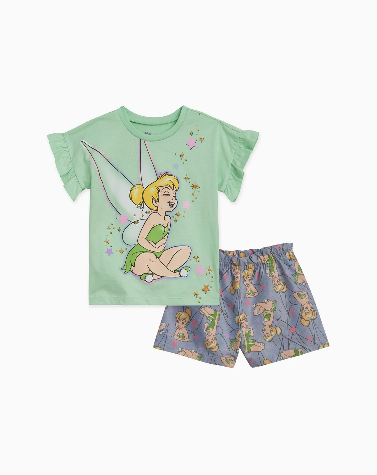 Toddler Girls Classics Princess Lilo & Stitch Winnie the Pooh T-Shirt & Chambray Shorts to (12 Months - 14-16)