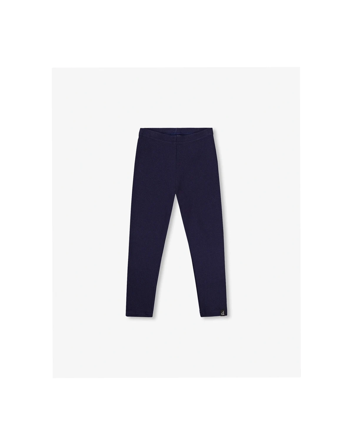 Baby Girls Ribbed Leggings Navy Blue