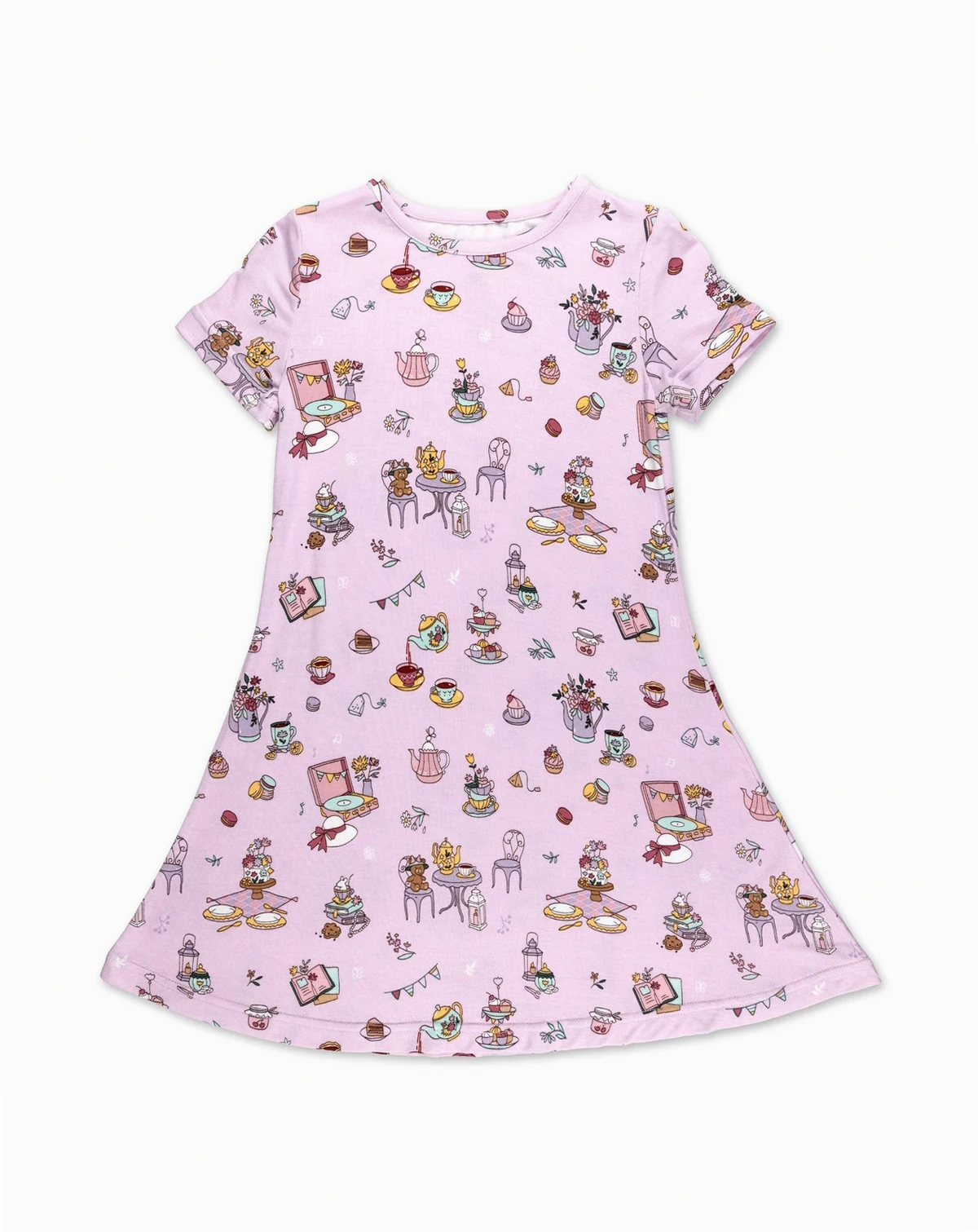 Toddler Girls Tea Party Short Sleeve Dress