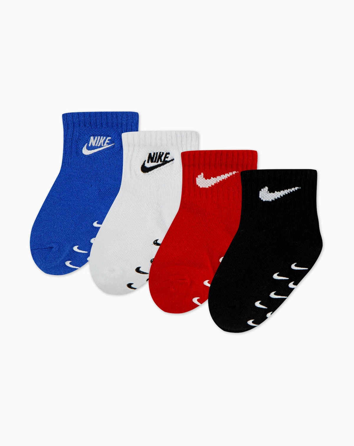 Baby Girls' or Baby Boys' and Toddler Logo Gripper Socks, 4-Pack