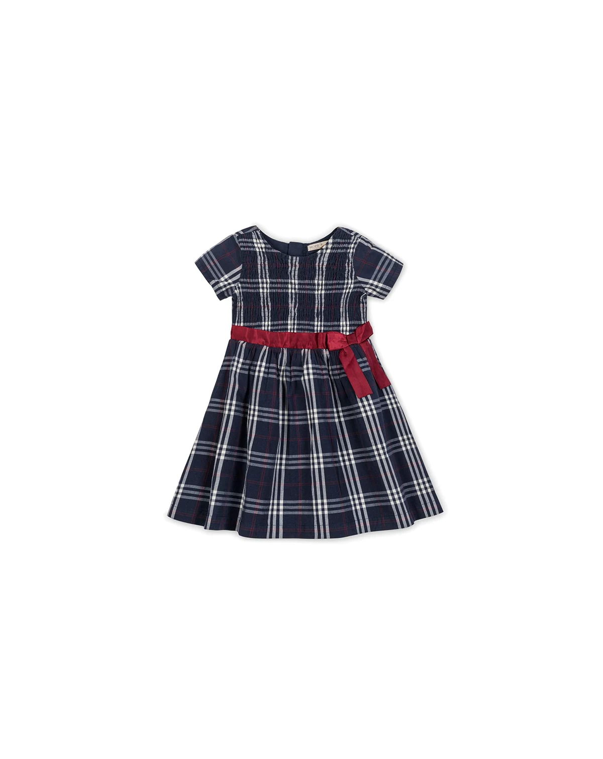 Toddler Girls' Organic Smocked Short Sleeve Poplin Dress