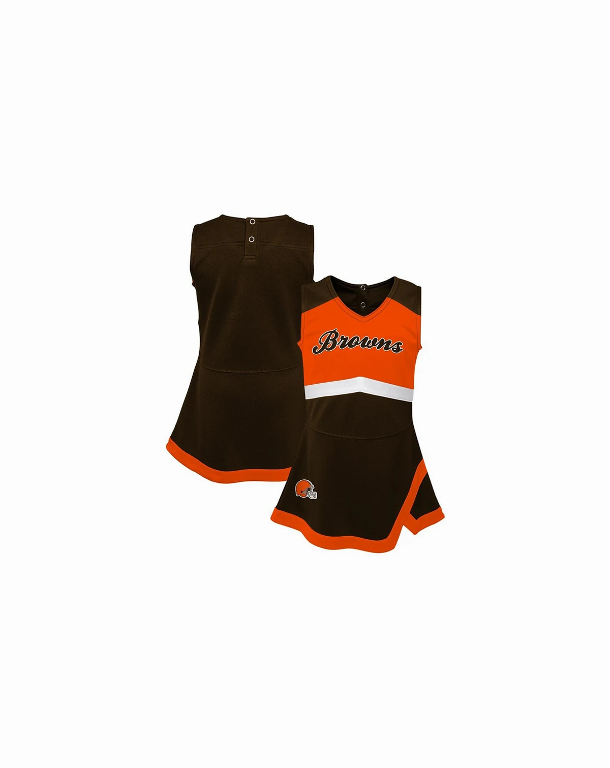 Girls Toddler 2-Piece Brown Cleveland Browns Cheer Captain Dress with Bloomers