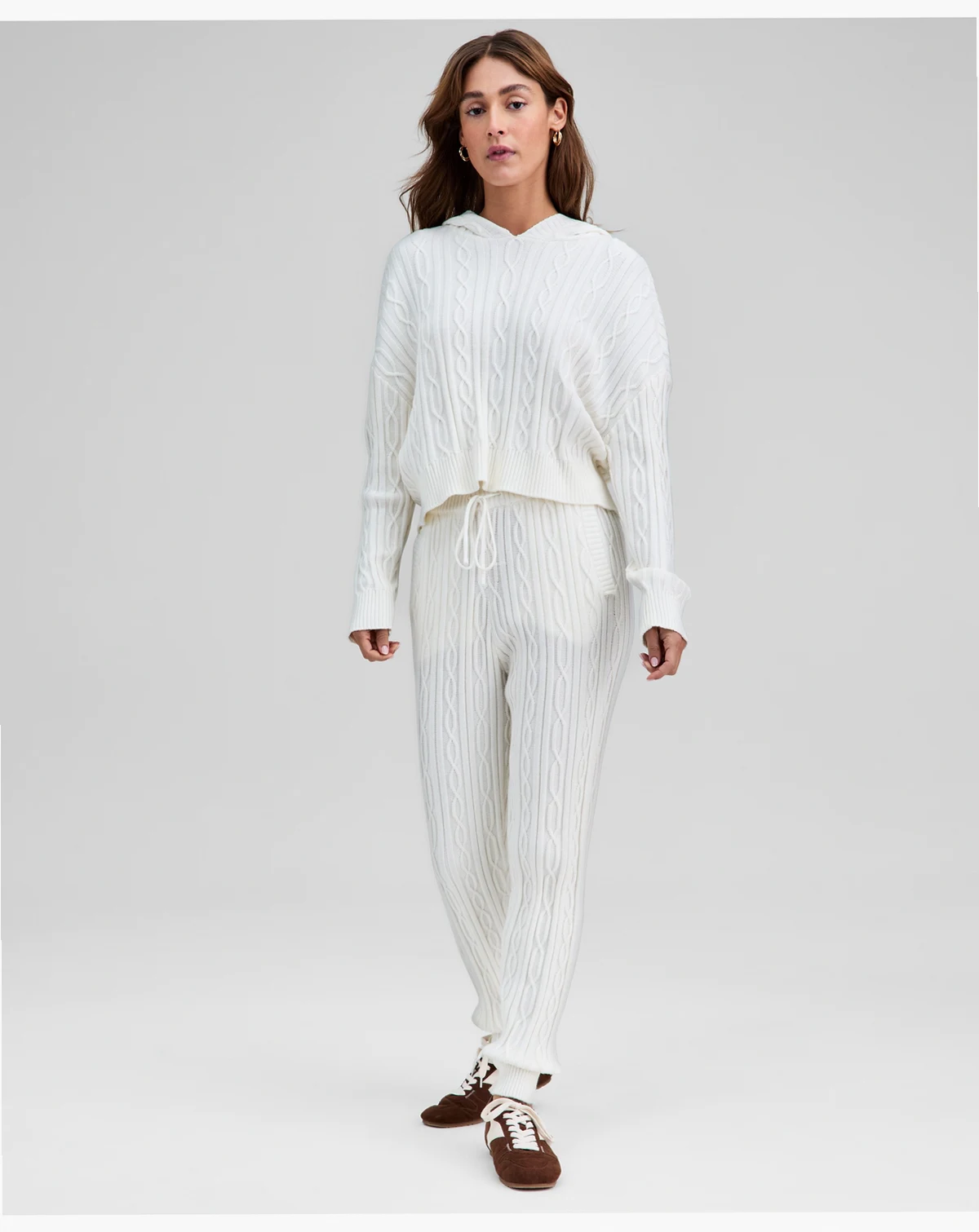 Women's Cable-Knit Jogger Pants, Macy's Exclusive