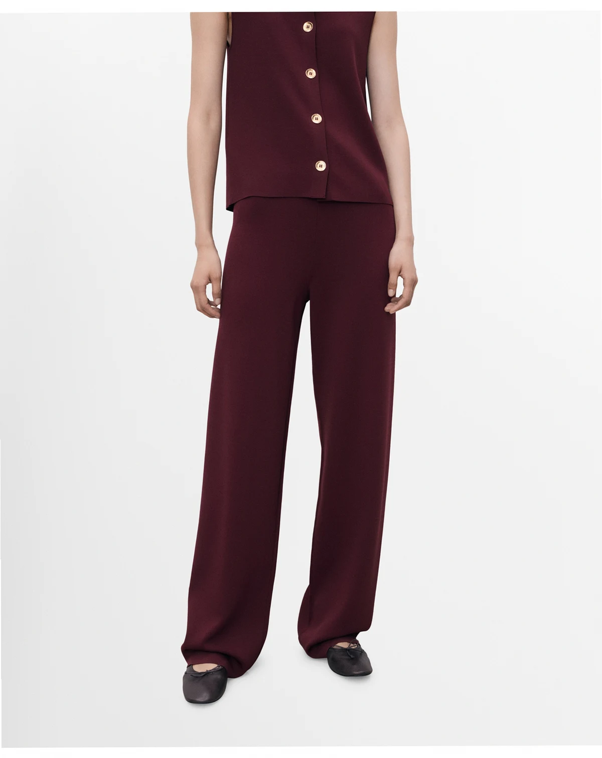 Women's Elastic Waistband Knitted Pants