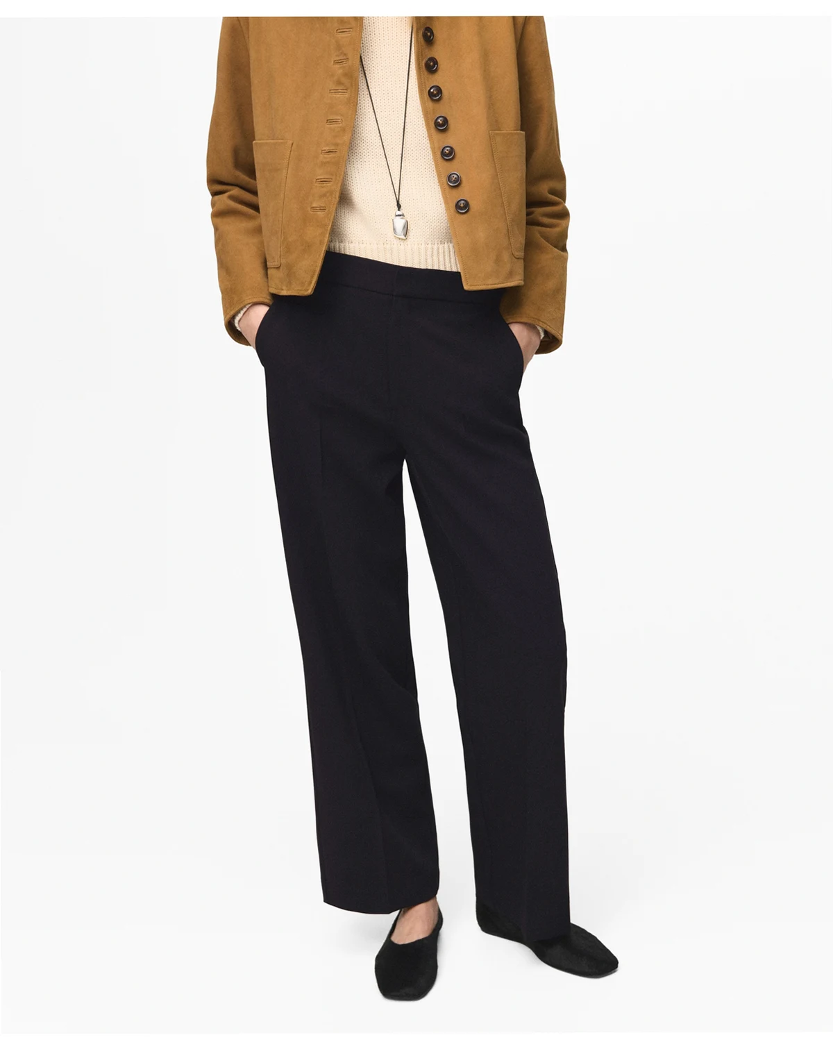 Women's High-Waist Straight Pants