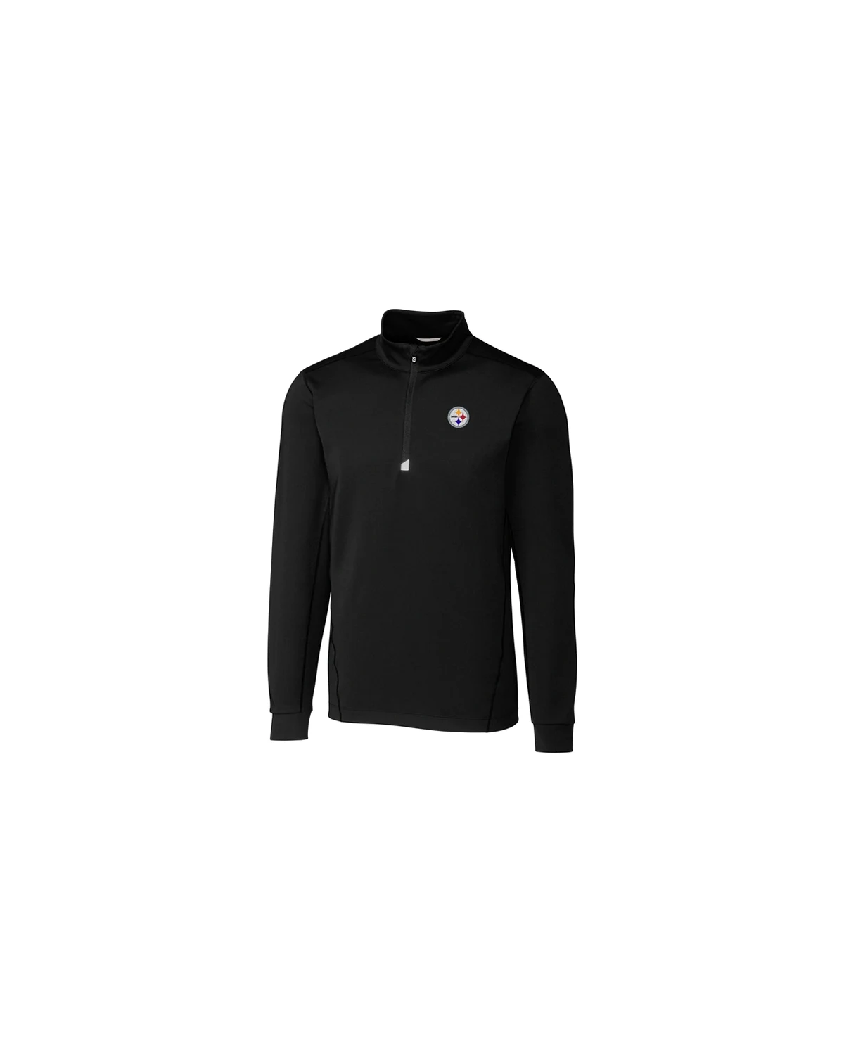 Men's Black Pittsburgh Steelers Big Tall Traverse Half-Zip Pullover Jacket