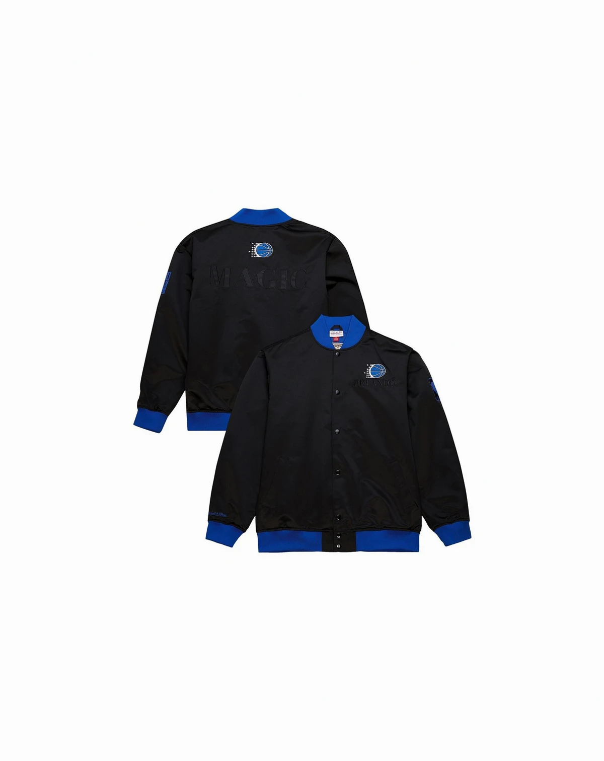 Men's Black Orlando Magic Hardwood Classics Team OG 3.0 Lightweight Satin Full-Snap Jacket