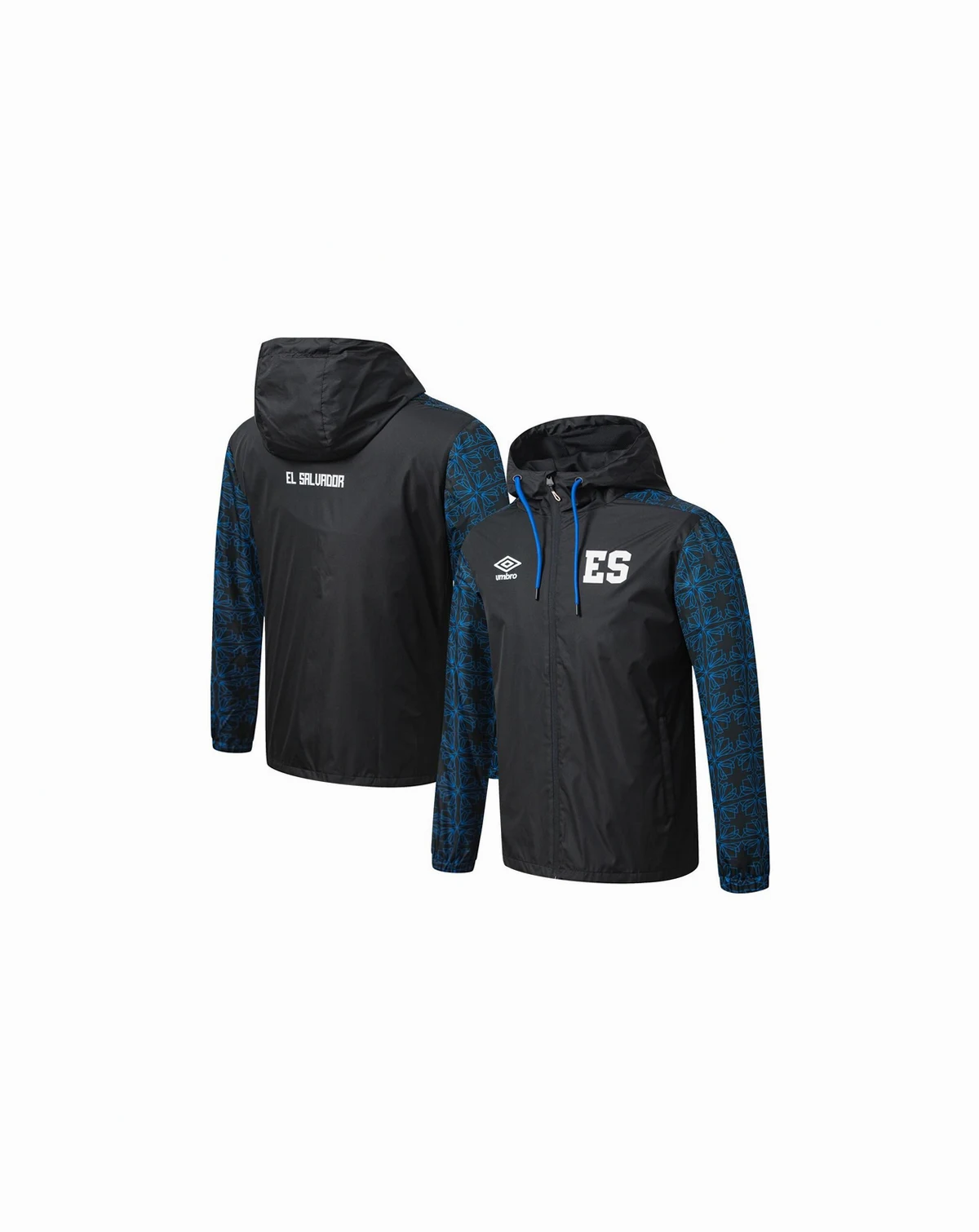 Men's Black El Salvador National Team Full-Zip Hooded Rain Jacket
