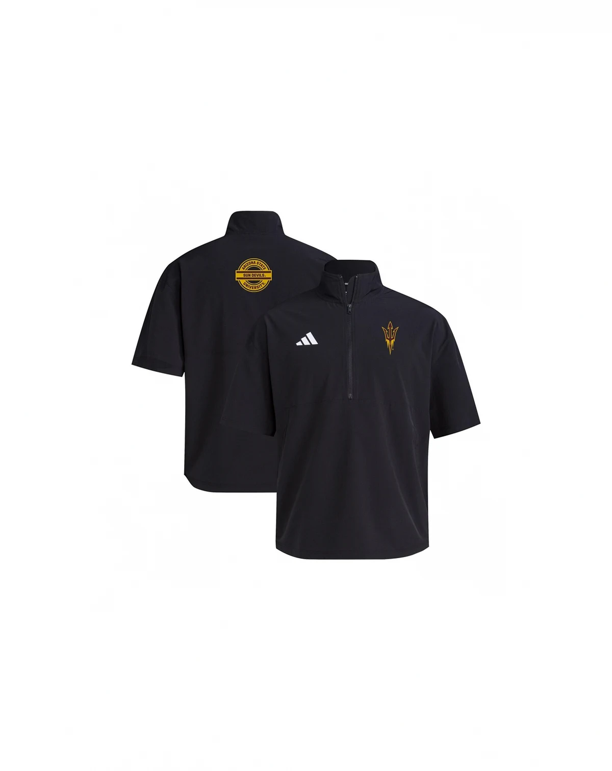 Men's Black Arizona State Sun Devils 2024 Half-Zip Short Sleeve Training Jacket