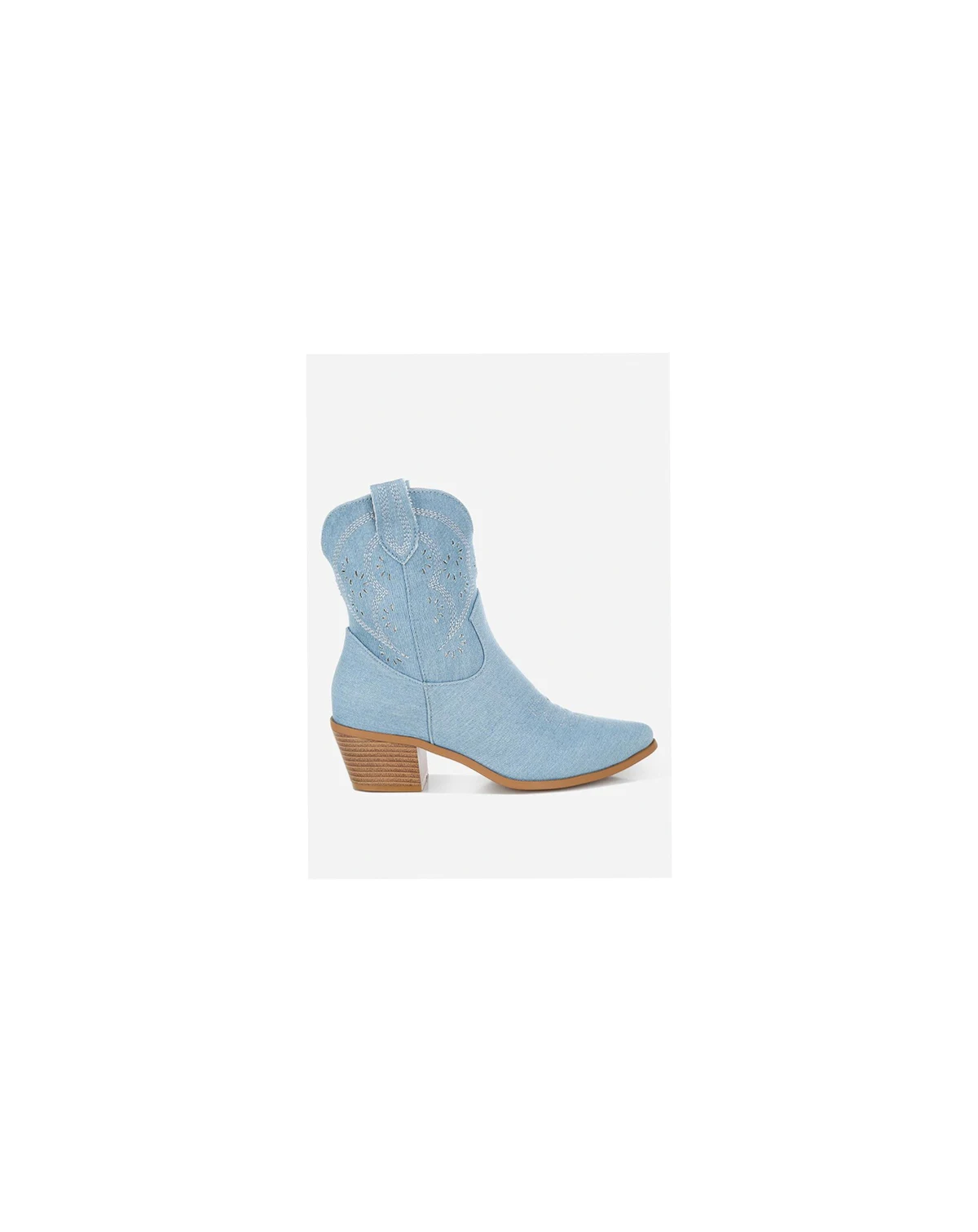 Womens Nigara Cut Out Detail Denim Cowboy Boots