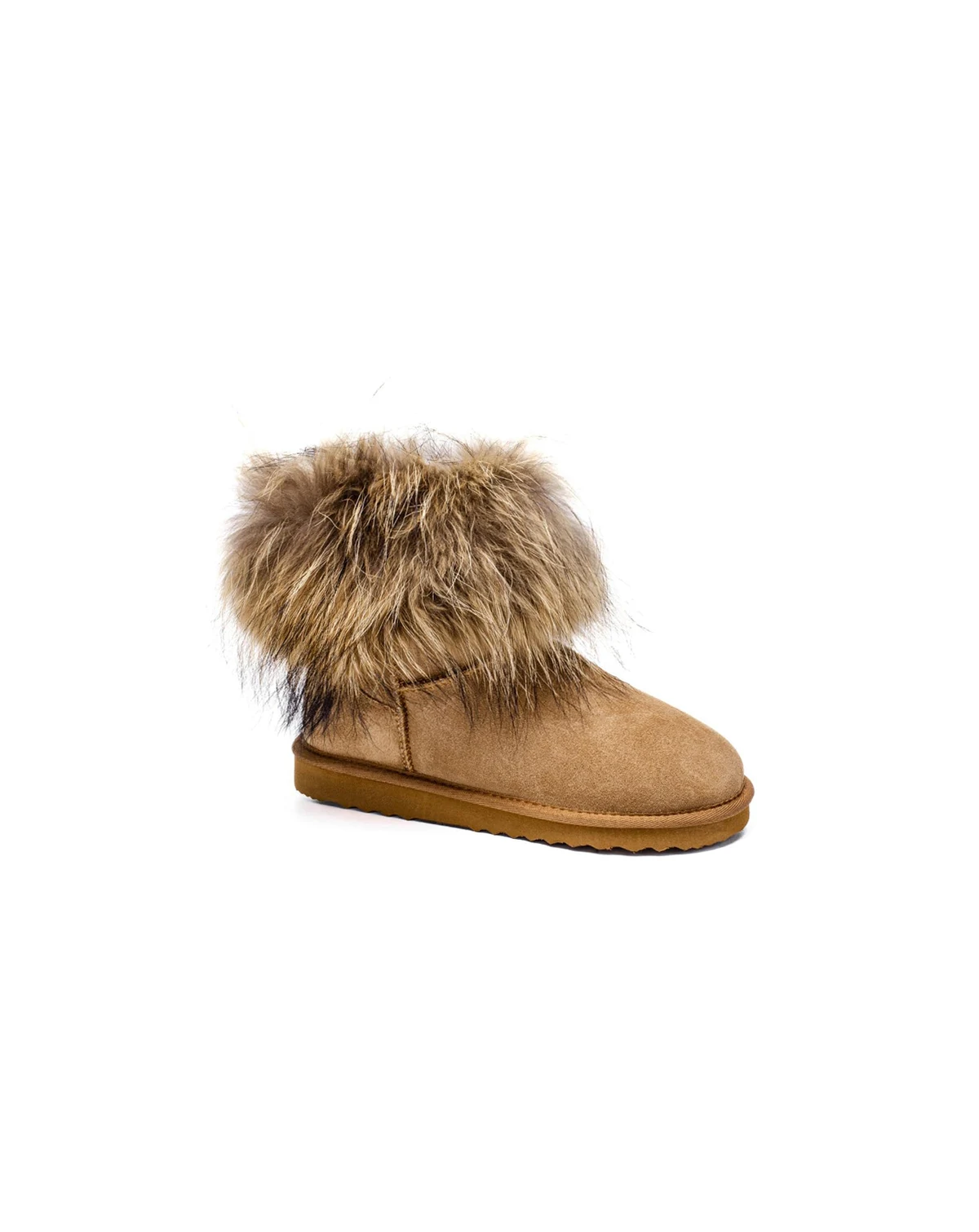 Women's Shearling and Raccoon Hair Boots CY2469