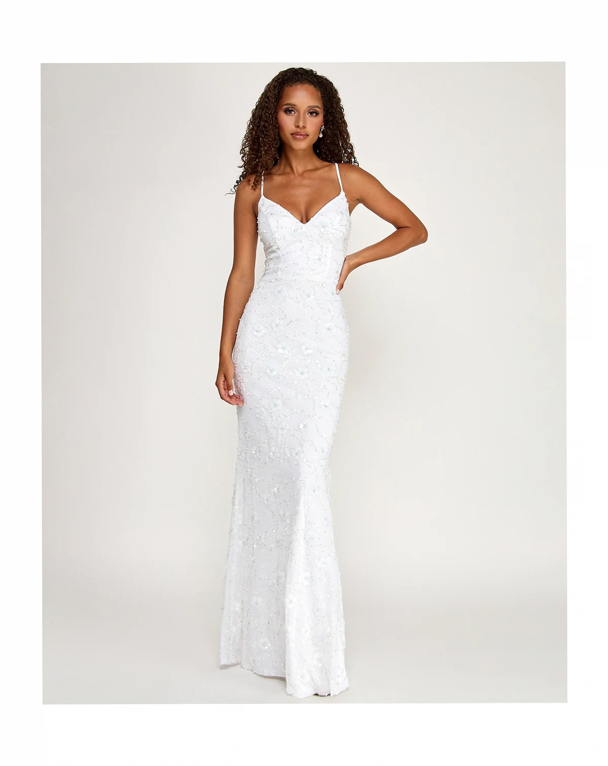 Juniors' Sequin Long Mermaid Gown, Created for Macy's