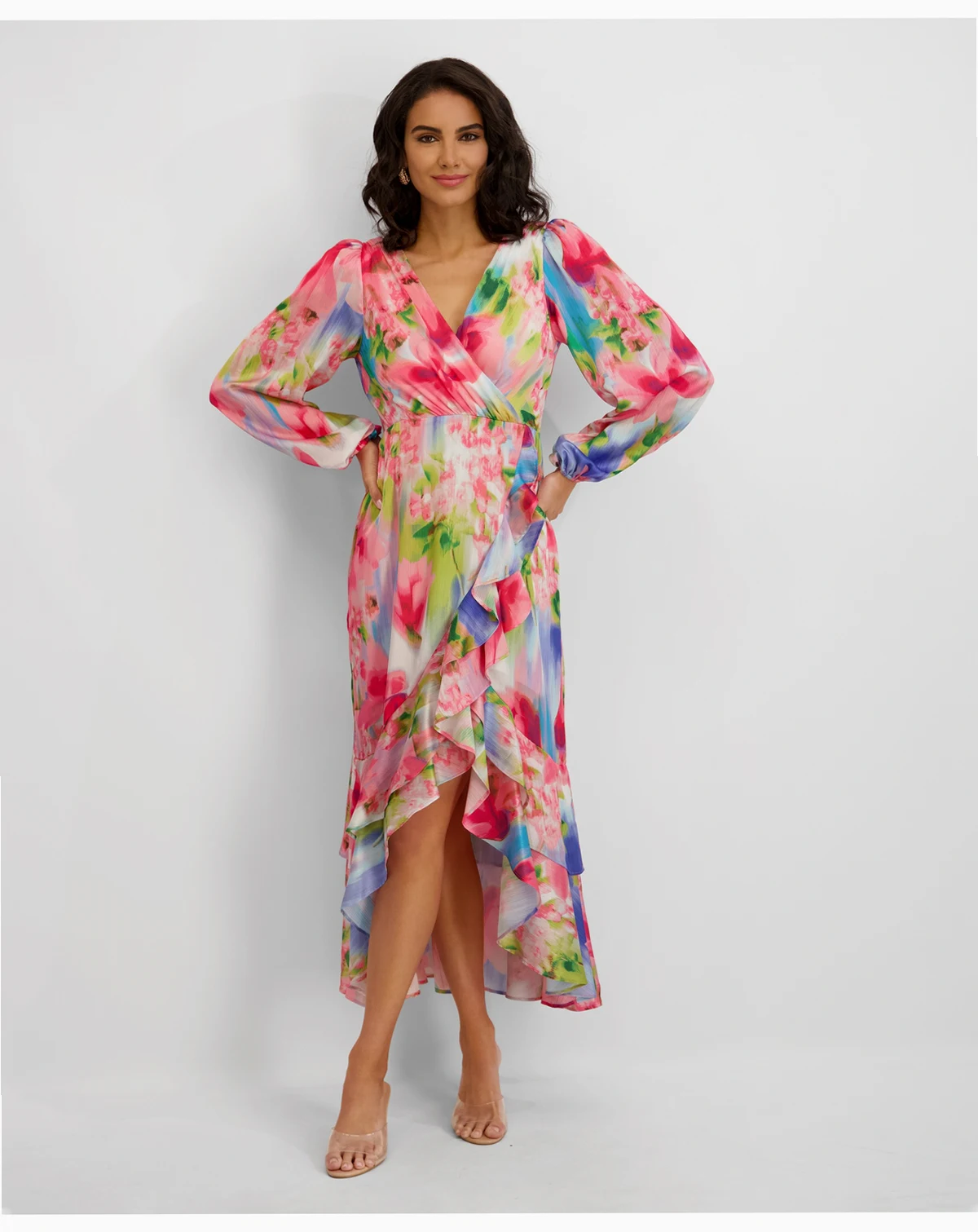 Women's Printed V-Neck Dress