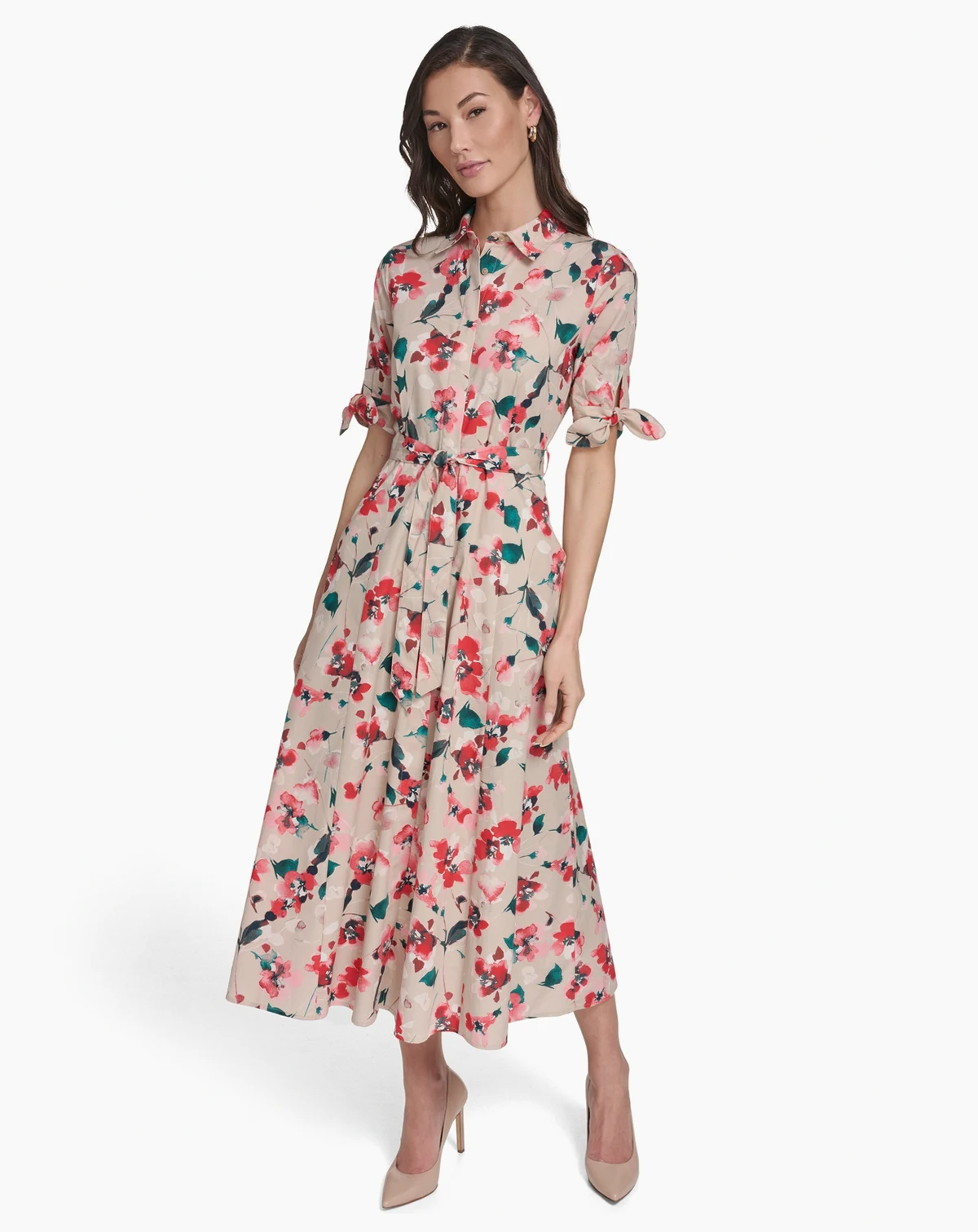 Women's Collared Midi Dress