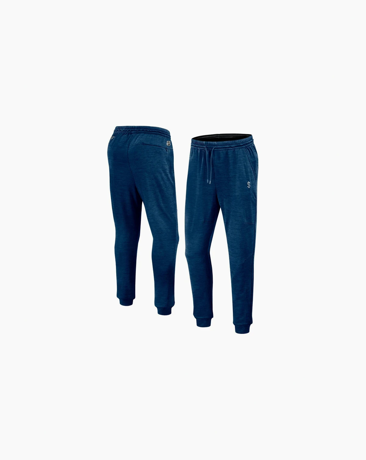 Men's Heather Deep Sea Blue Seattle Kraken Authentic Pro Fleece Sweatpants