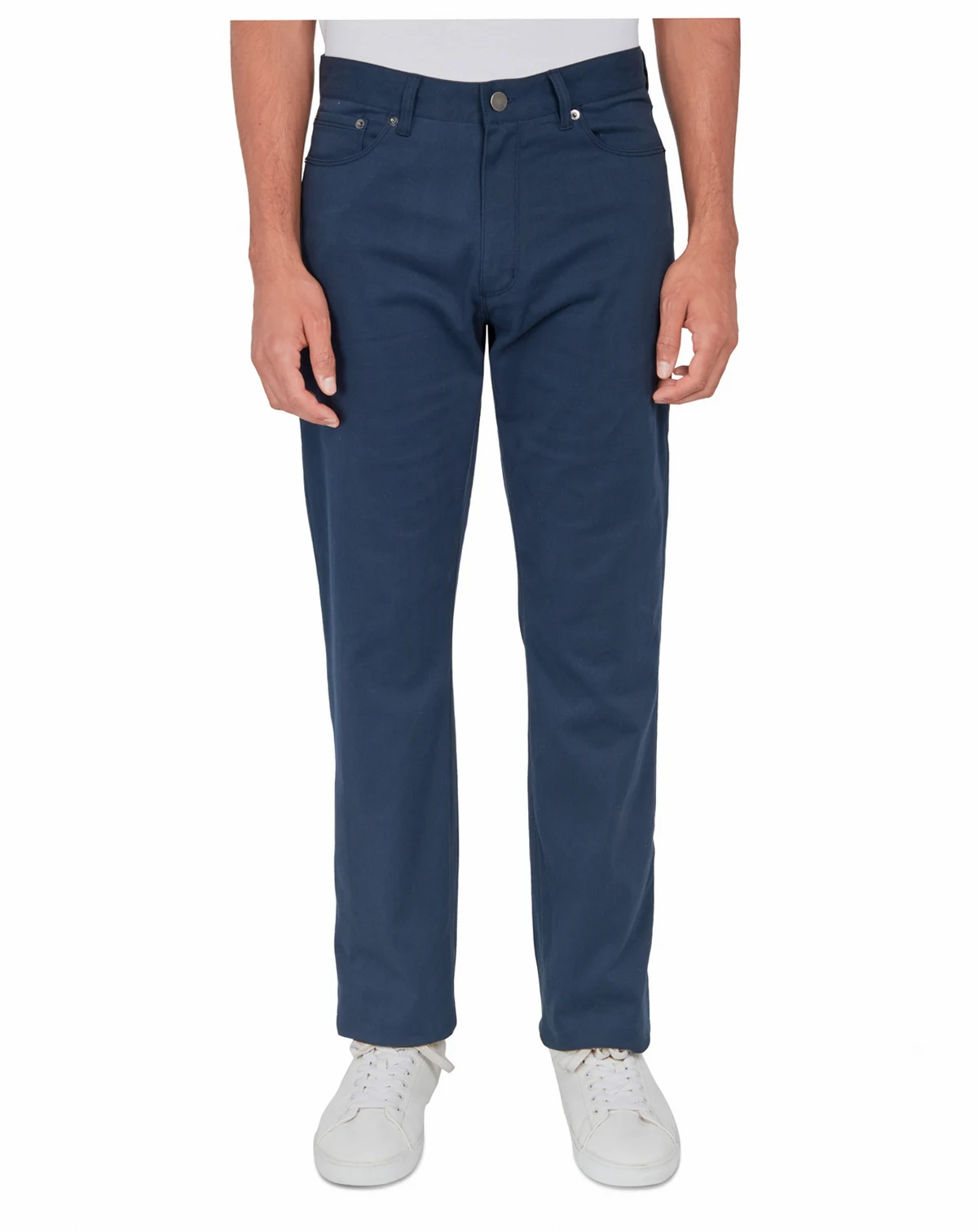 Men's Regular Fit Solid 5 Pocket Pants