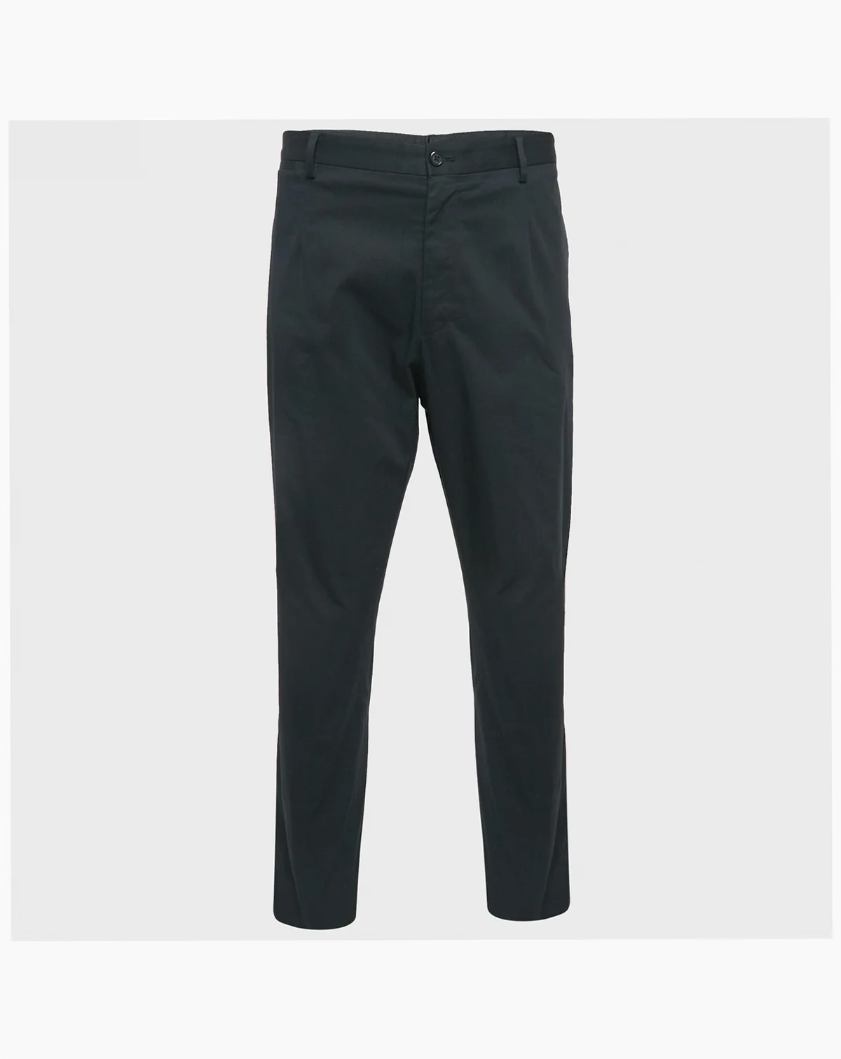 Men's Black Cotton Tailored Trousers