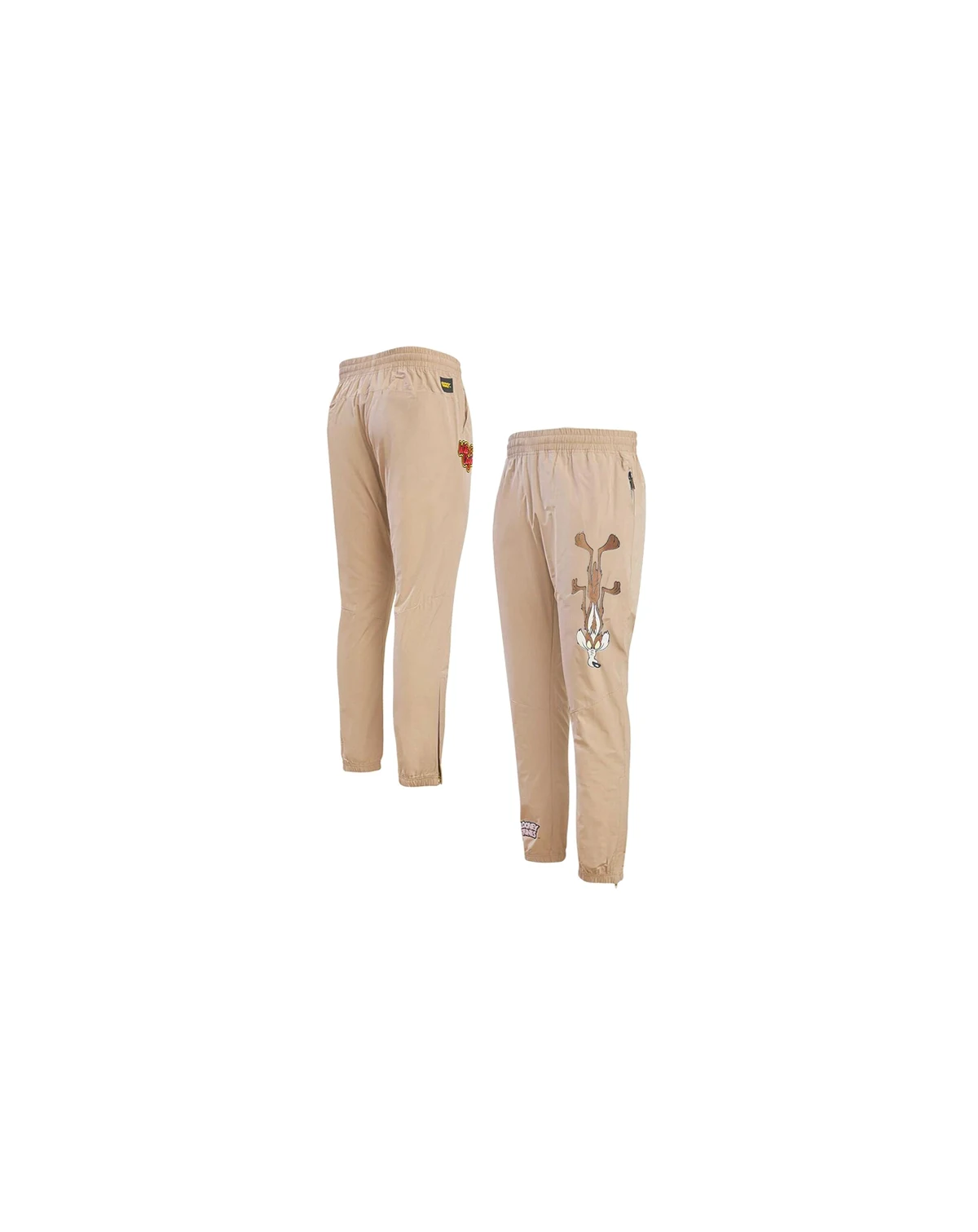 Men's Khaki Looney Tunes Wile E. Coyote Upside Down Joggers