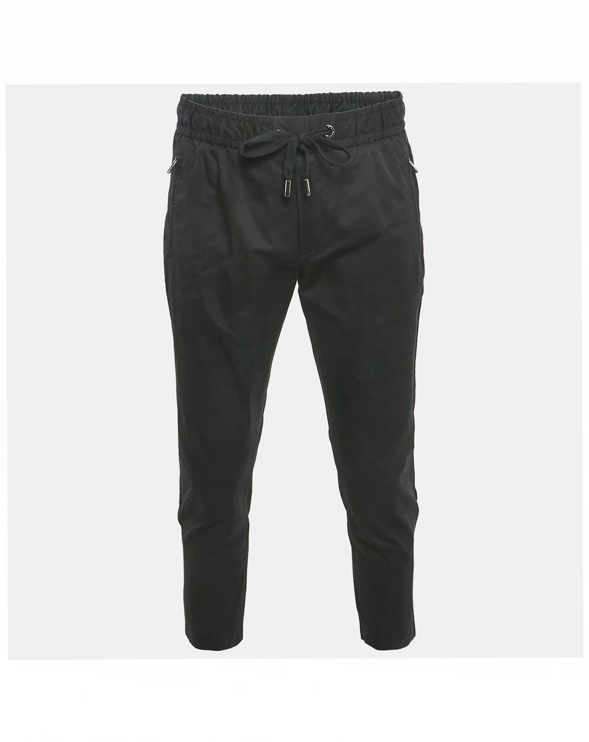 Men's Black Stretch Cotton Jogging Pants