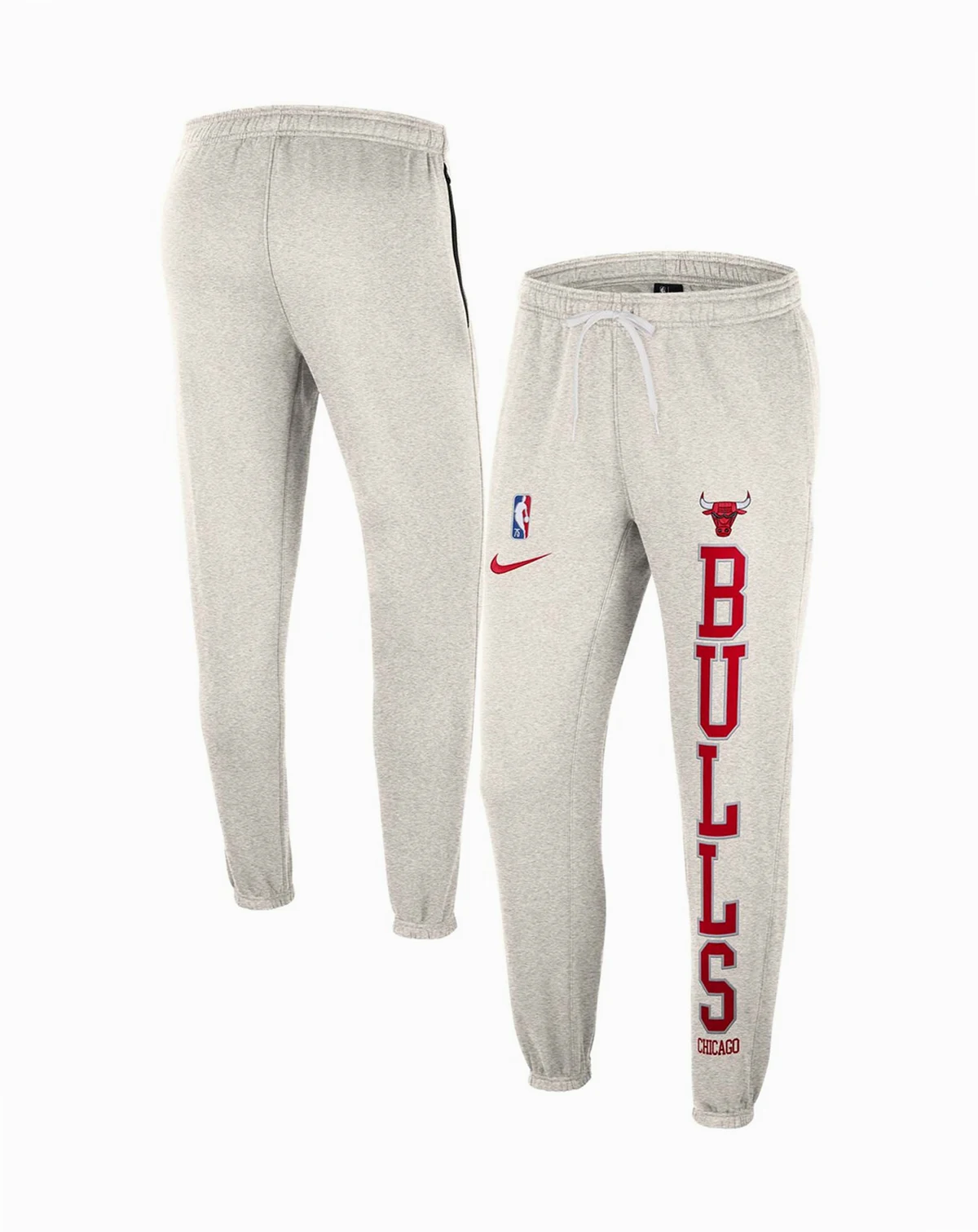 Men's Ash, Red Chicago Bulls 75Th Anniversary Courtside Fleece Pants