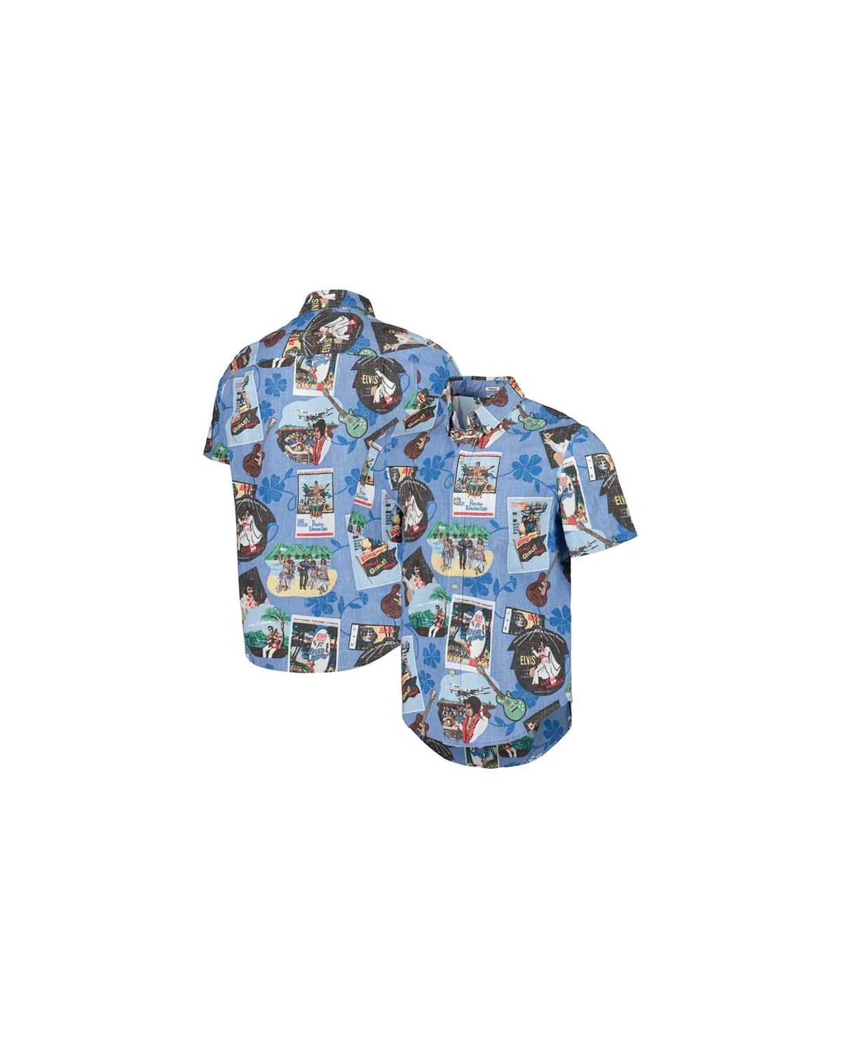 Men's Blue Elvis Presley Elvis in Hawaii Tailored Button-Down Shirt