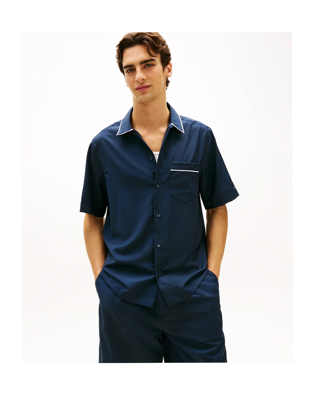 Men's Summer Wool Short-Sleeve Shirt
