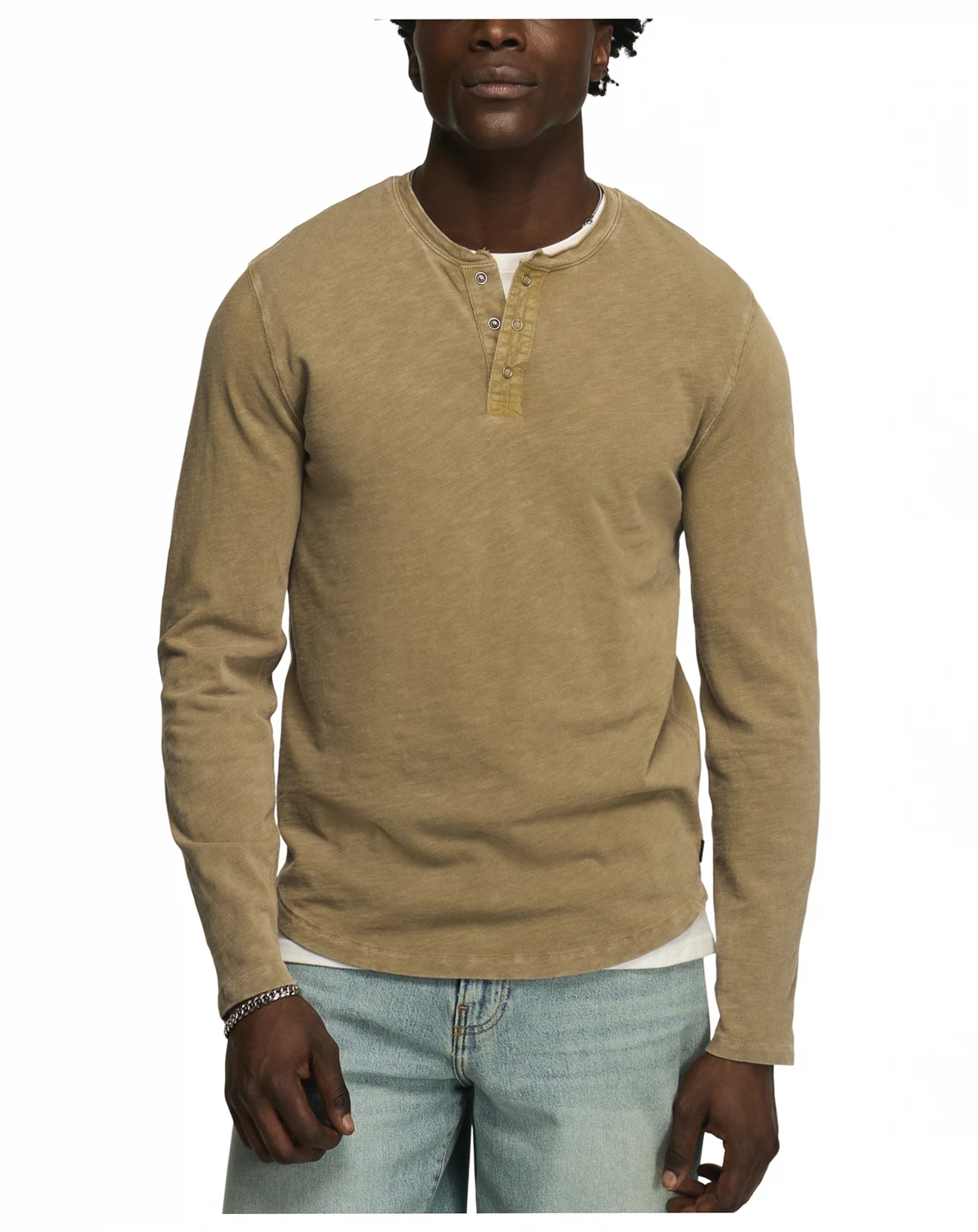 Men's Crewneck Pull-On Henley Shirt