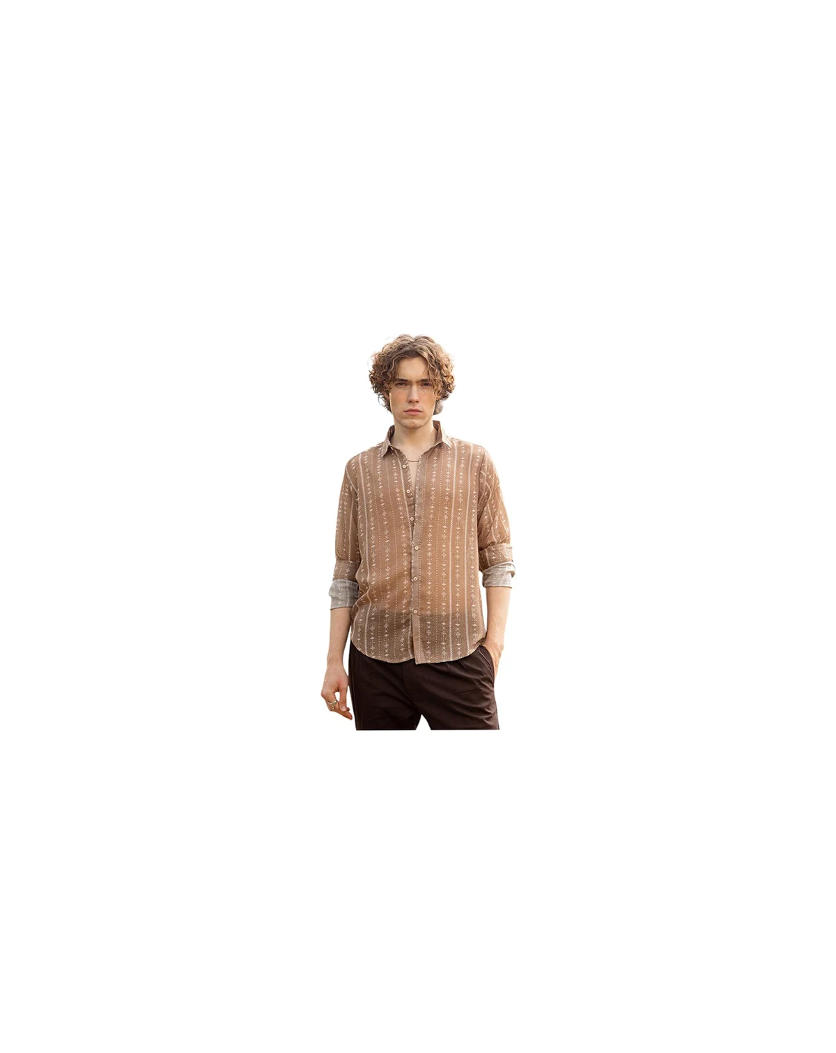 Men's Ethnic Imprint Shirt