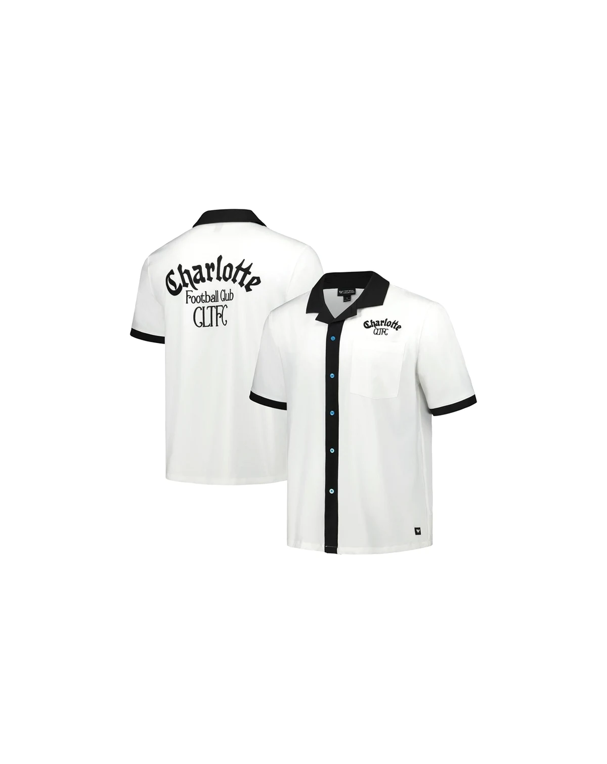 Men's White Charlotte FC Bowler Button-Up Shirt
