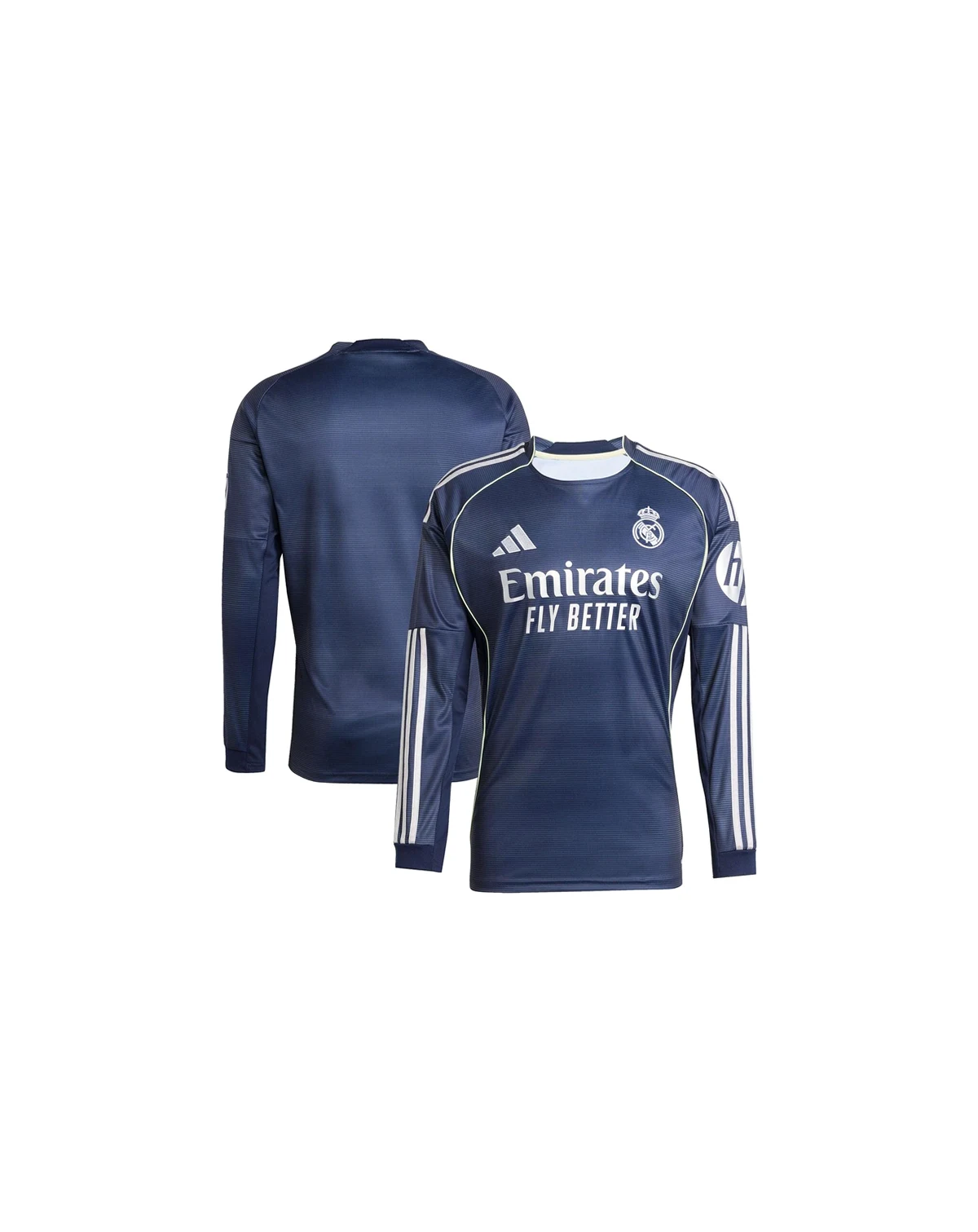 Men's Blue Real Madrid 2025/26 Home Long Sleeve Replica Jersey