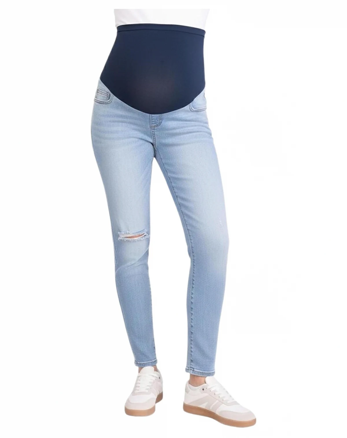 Maternity Motherhood Secret Fit Over the Belly Ankle Length Skinny Jeans