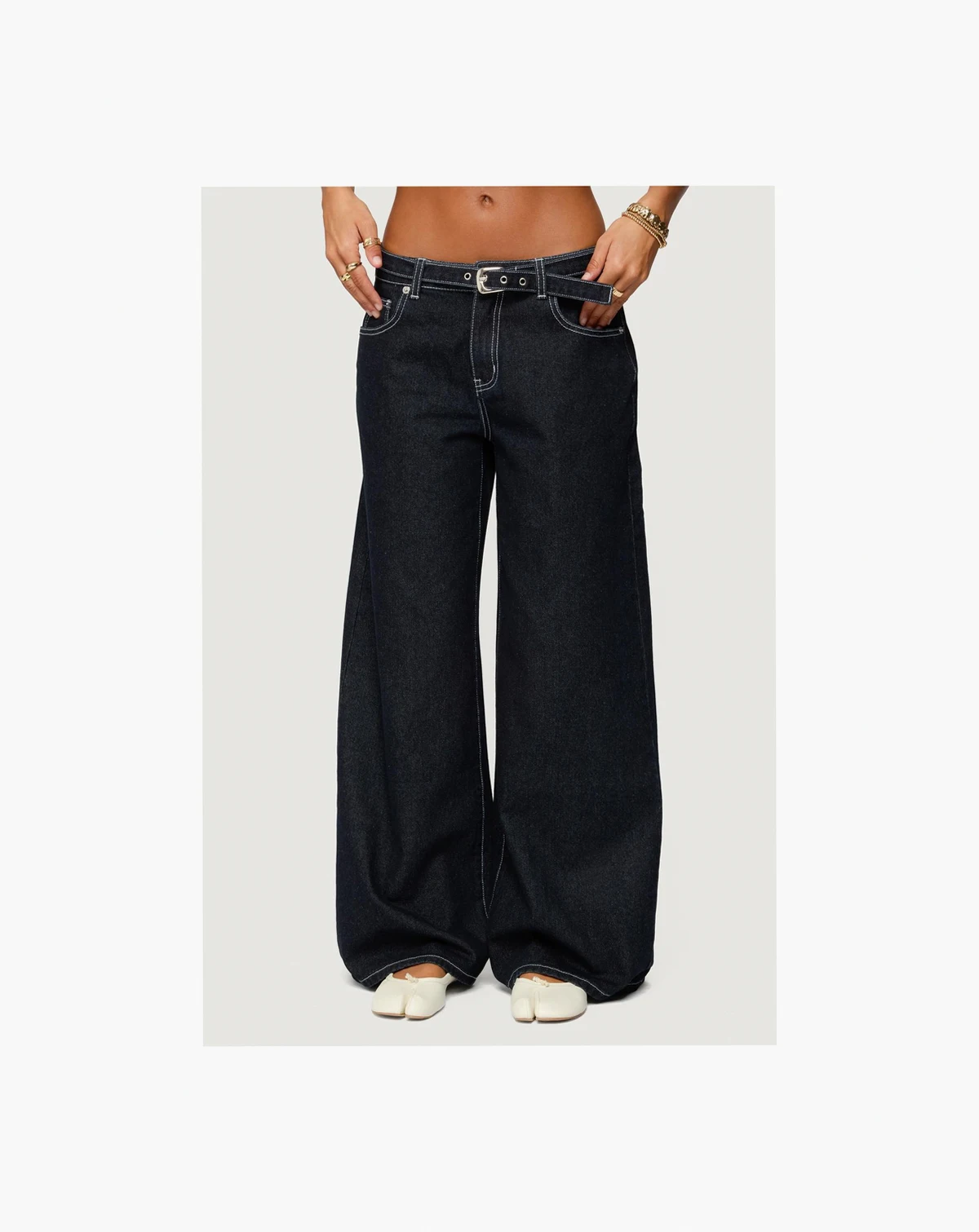 Women's Karah Belt Low Rise Jeans
