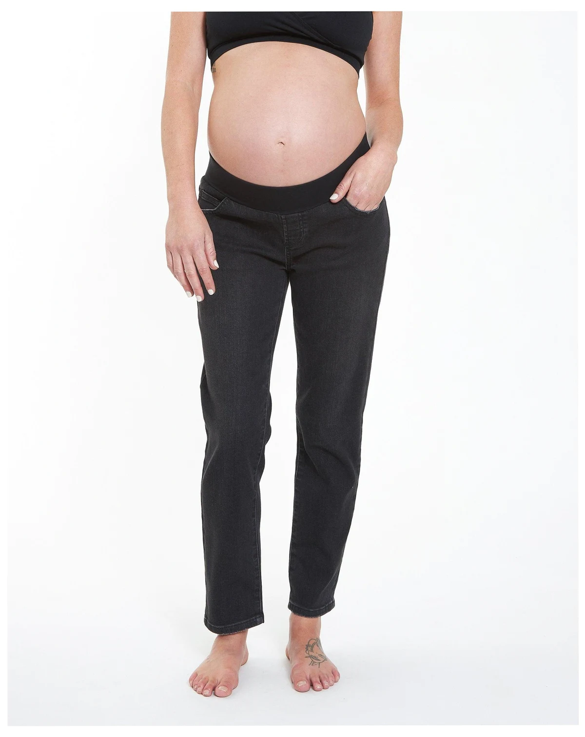 Jamie Girlfriend Jean in Black for Women
