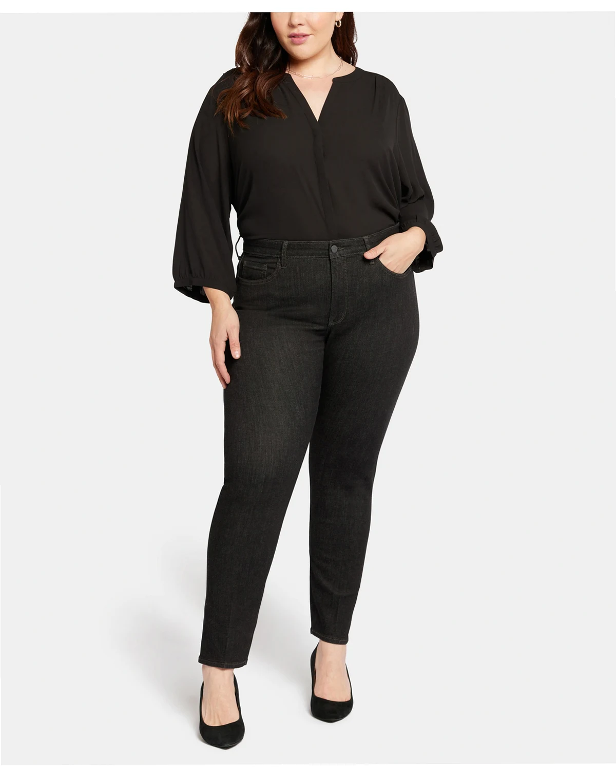 Plus Size Le Silhouette Sheri Slim Jeans