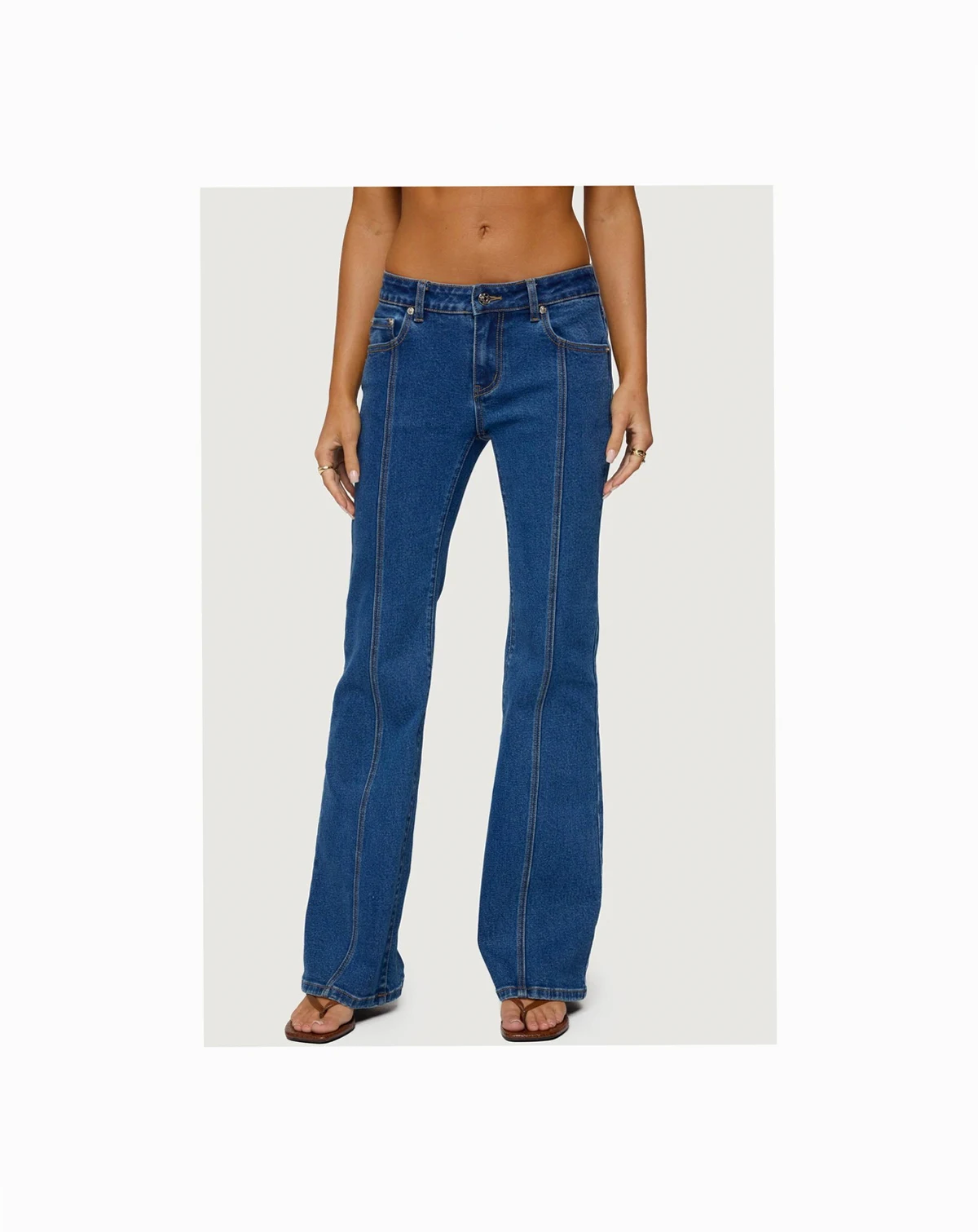 Women's Starrie Panel Stitch Low Rise Jeans