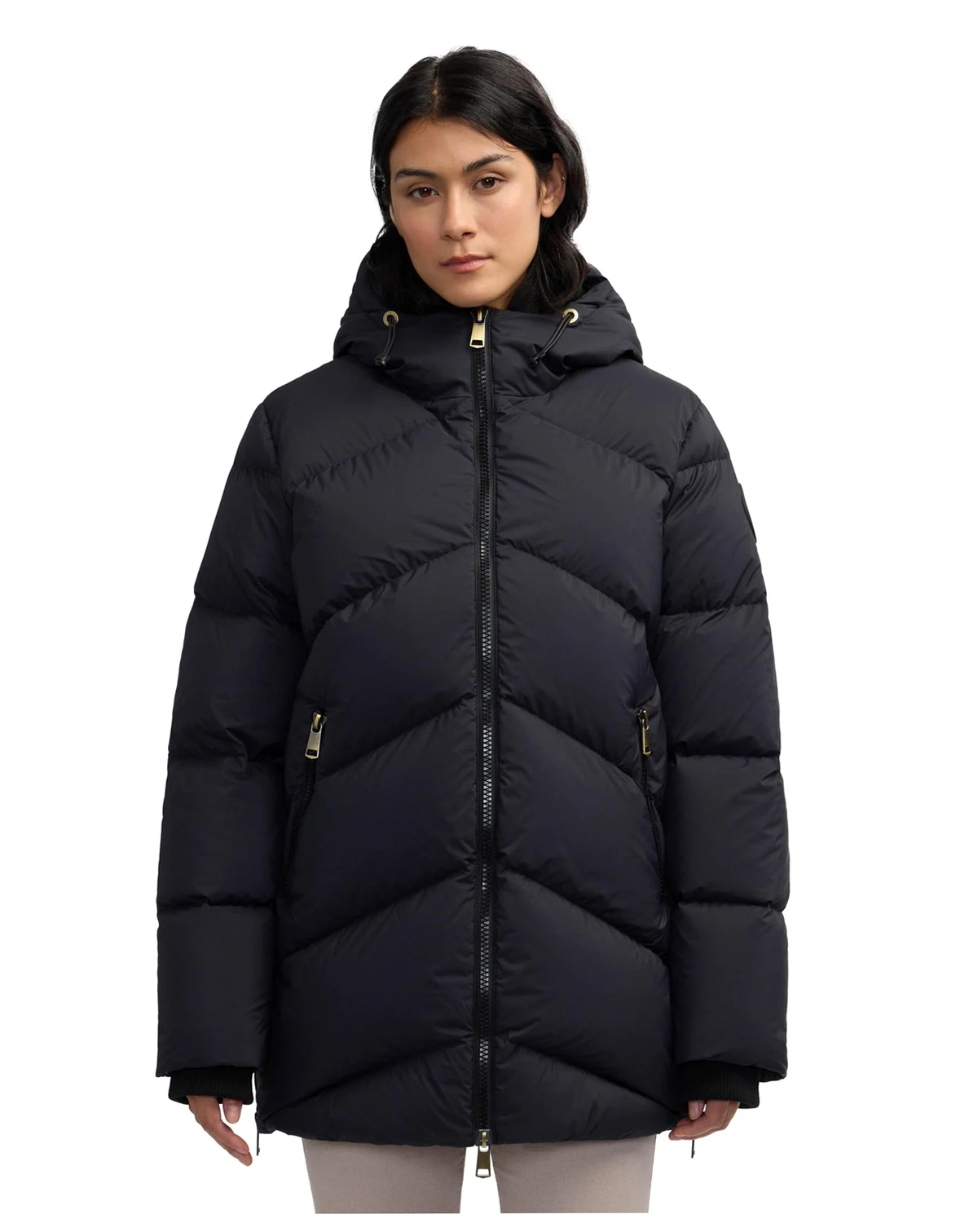 Women's Fallon Boxy Inverted Chevron Quilted Puffer