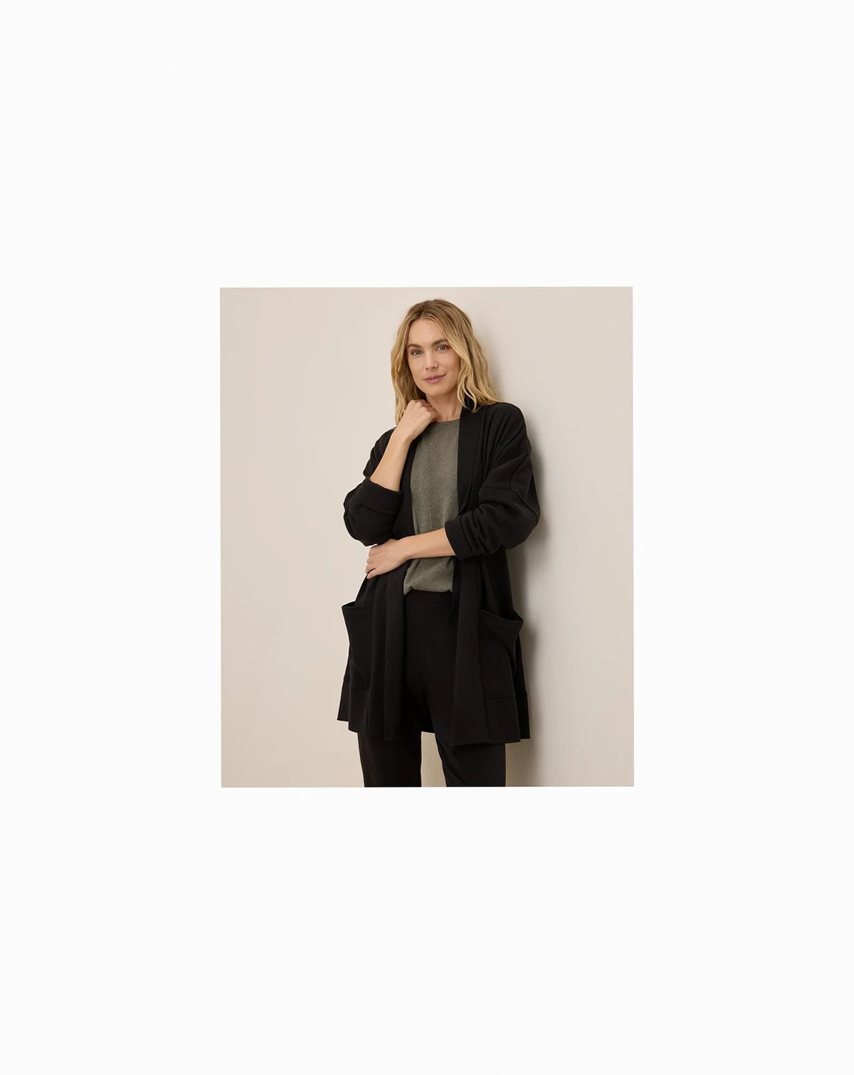 Women's Organic Cotton Airplane Wrap Cardigan -