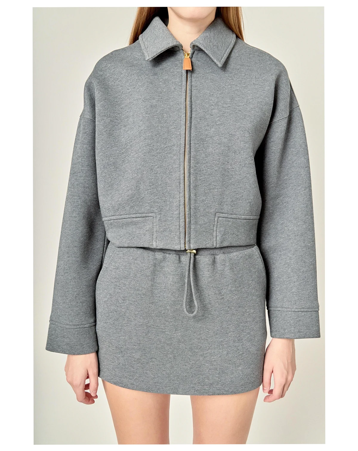Women's Polo Zip-Up Sweatshirt