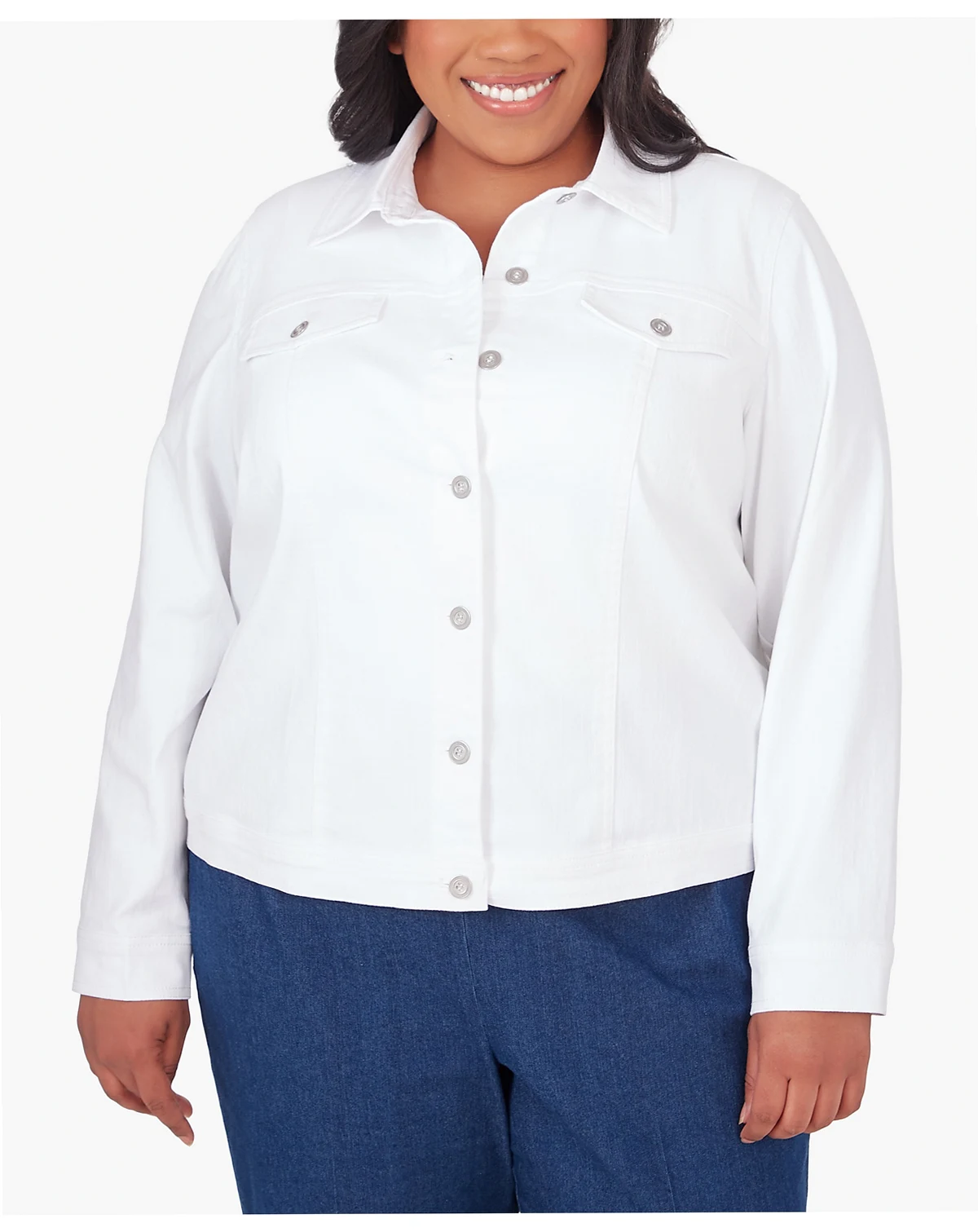 Plus Size Classic Fit Denim Jacket