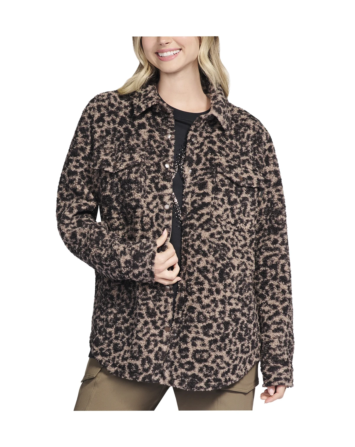 Women's On-The-Go Cheetah Sherpa Shacket