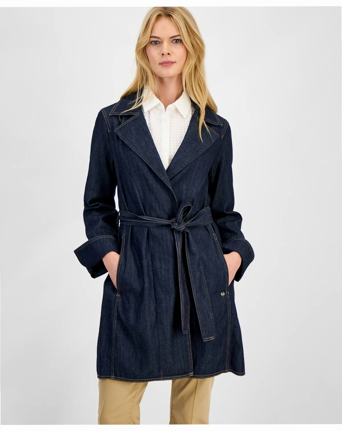 Women's Denim Trench Coat
