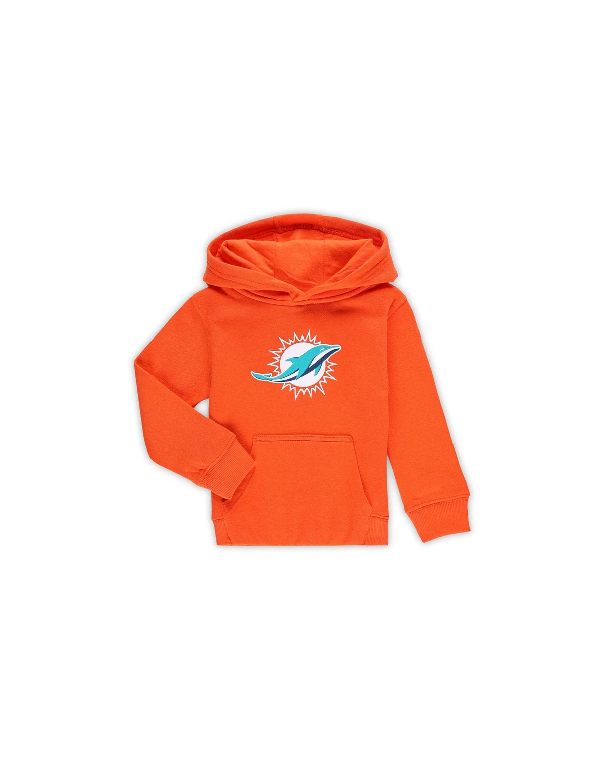 Toddler Boys and Girls Orange Miami Dolphins Logo Pullover Hoodie