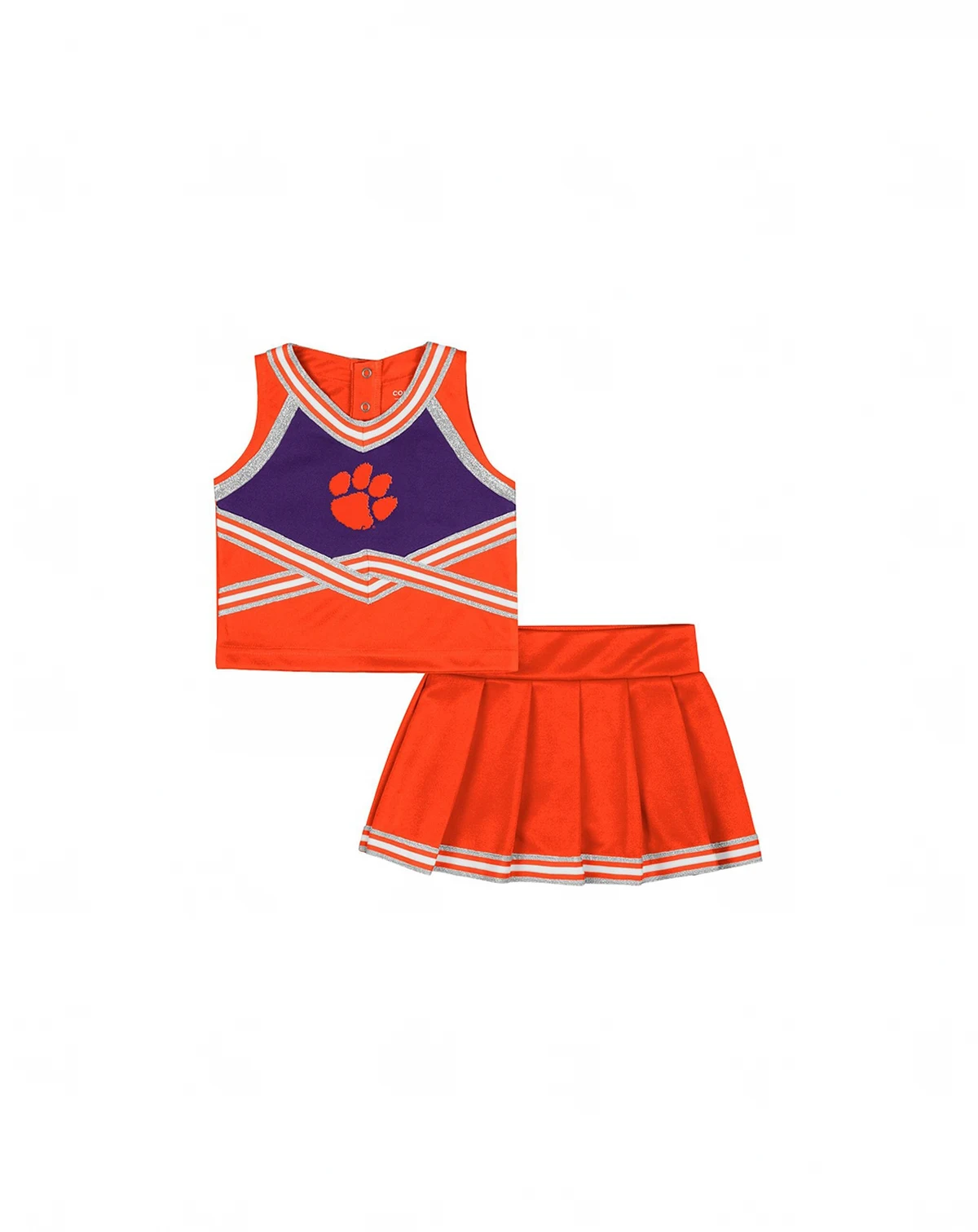 Girls Toddler 2-Piece Orange Clemson Tigers Lollipop Park Cheer Set