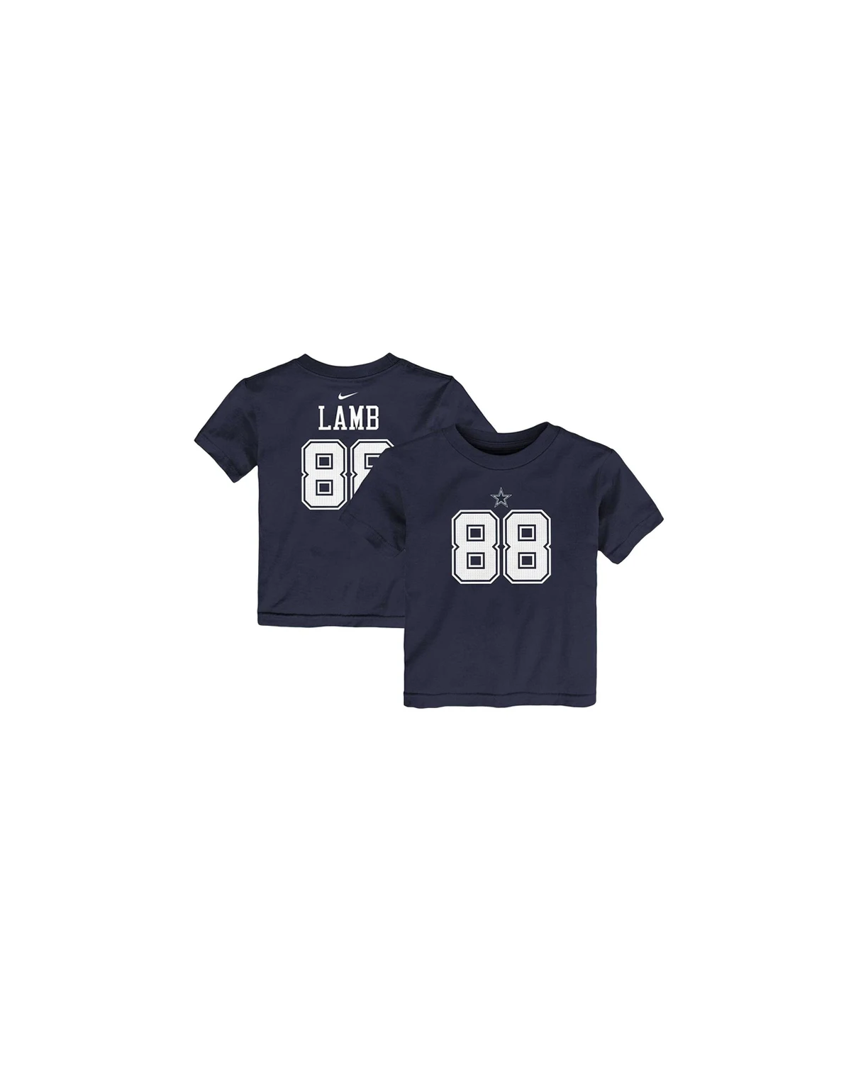 Toddler Boys and Girls CeeDee Lamb Navy Dallas Cowboys Player Name and Number T-shirt