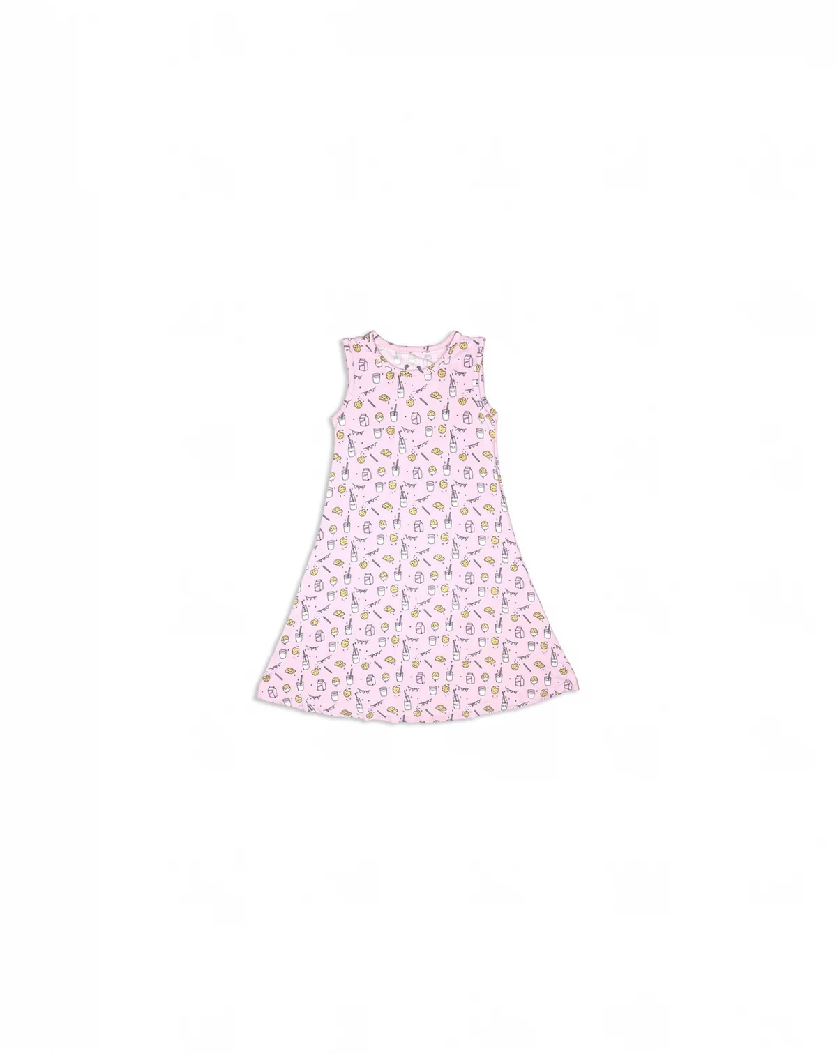 Toddler |Child Girls Pink Milk & Cookies Dress