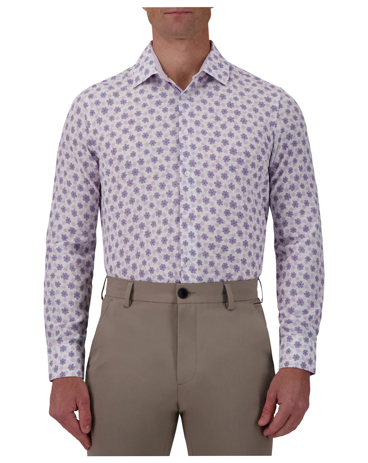 Men's Slim-Fit Floral-Print Shirt