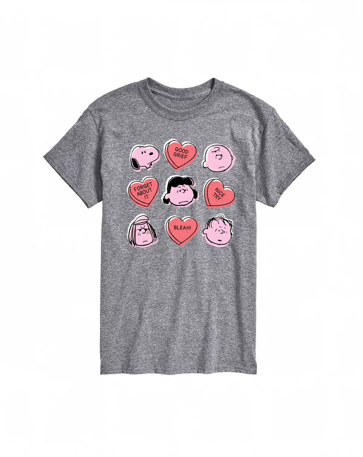 Men's Peanuts Candy Hearts Short Sleeve T-Shirt