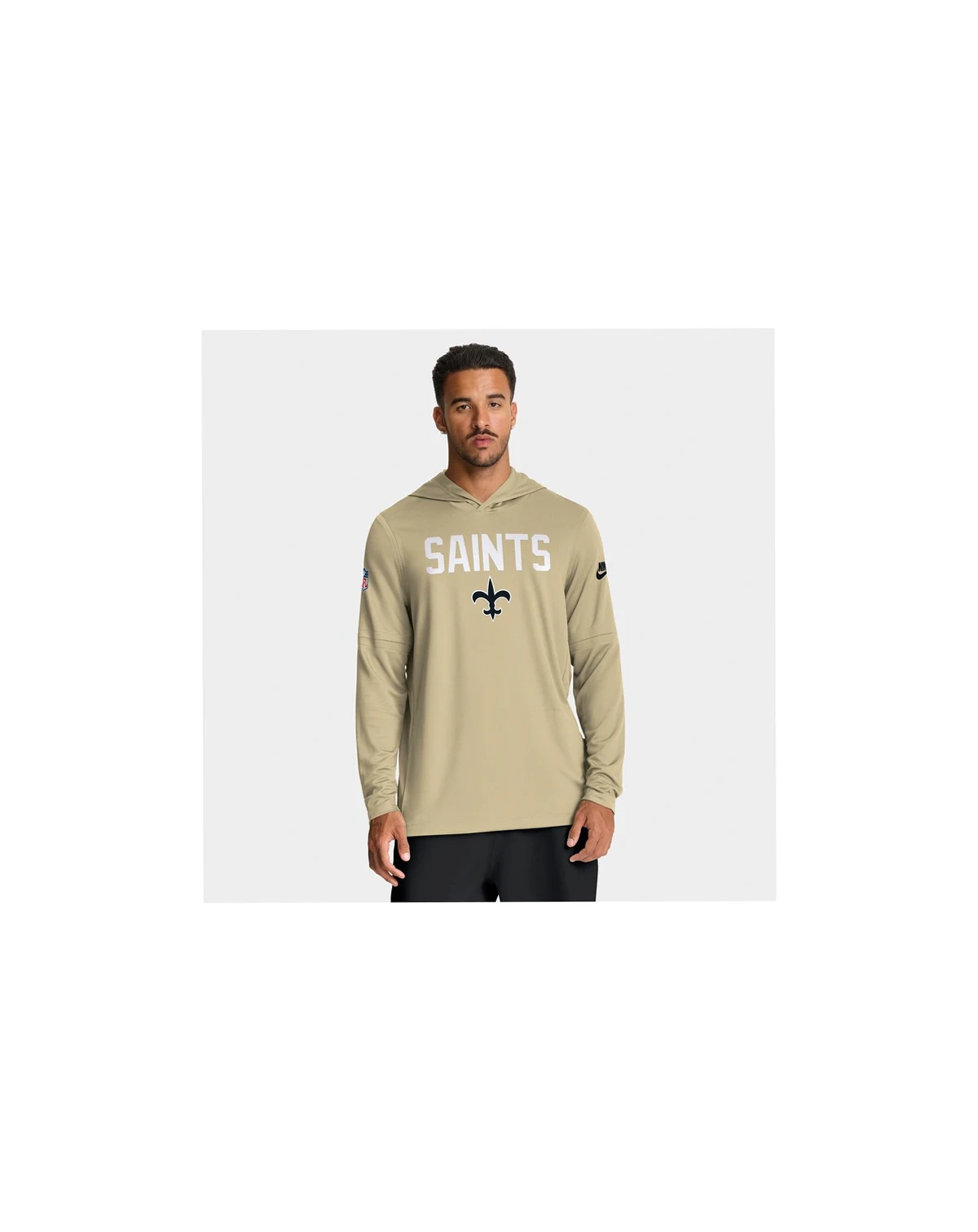 Men's Gold New Orleans Saints Sideline Alt Pack Dri-FIT Lightweight Hooded T-Shirt